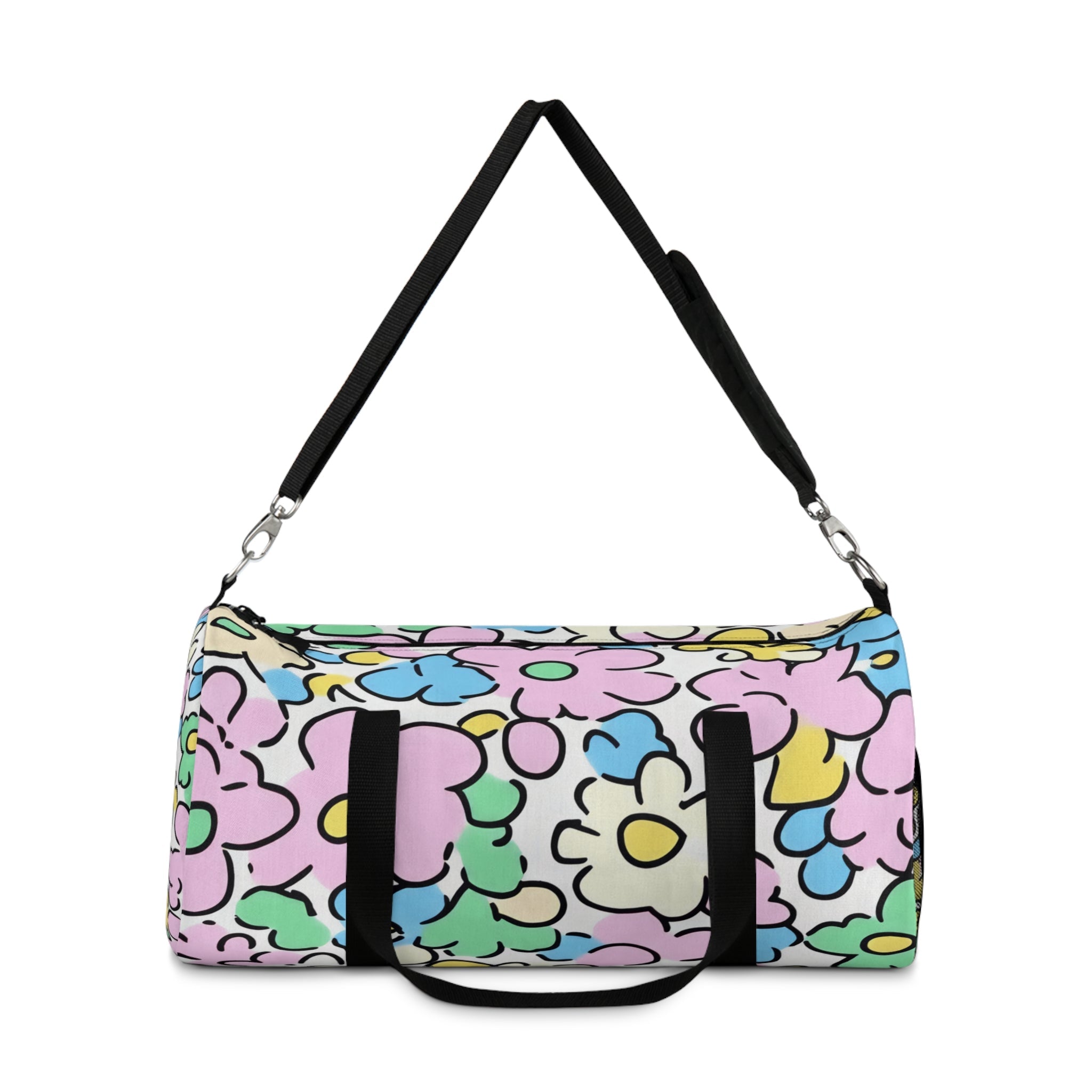 Pastel Floral Duffel Bags, Artsulli - Art is Long, Life is Short, Bags, , , , , , , 