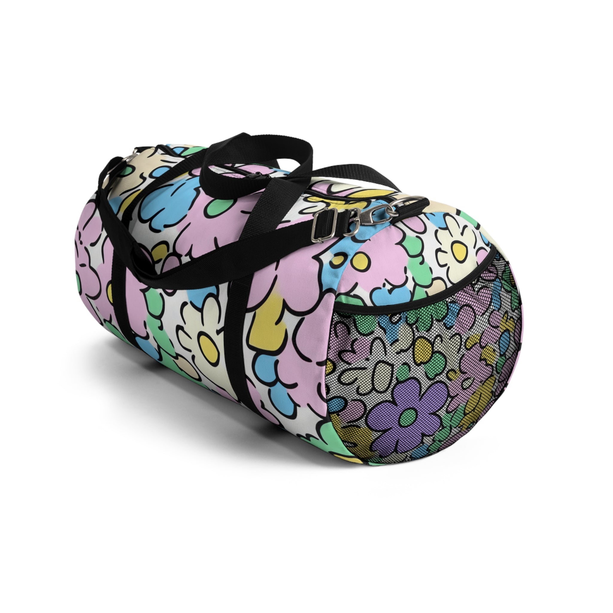 Pastel Floral Duffel Bags, Artsulli - Art is Long, Life is Short, Bags, , , , , , , 