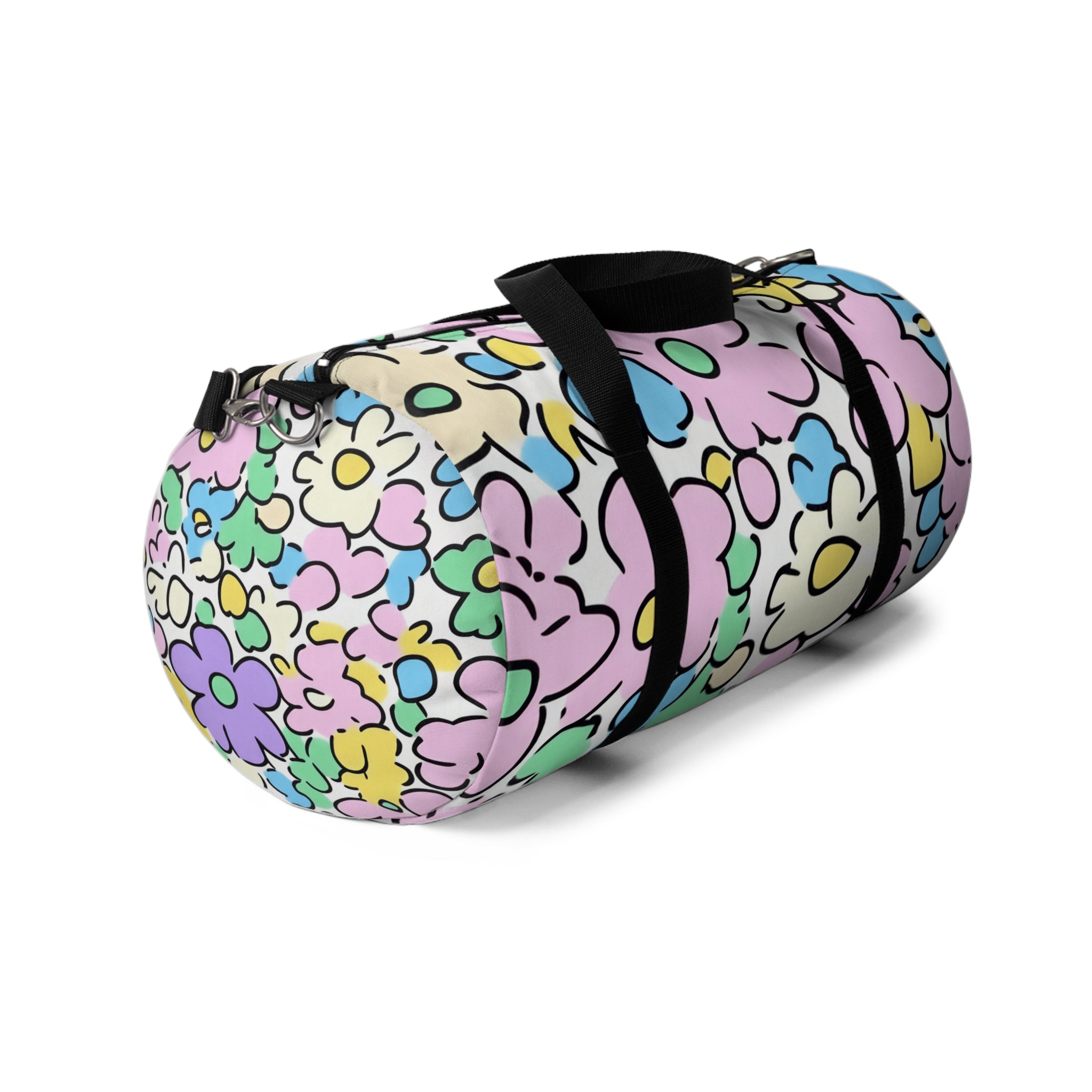 Pastel Floral Duffel Bags, Artsulli - Art is Long, Life is Short, Bags, , , , , , , 