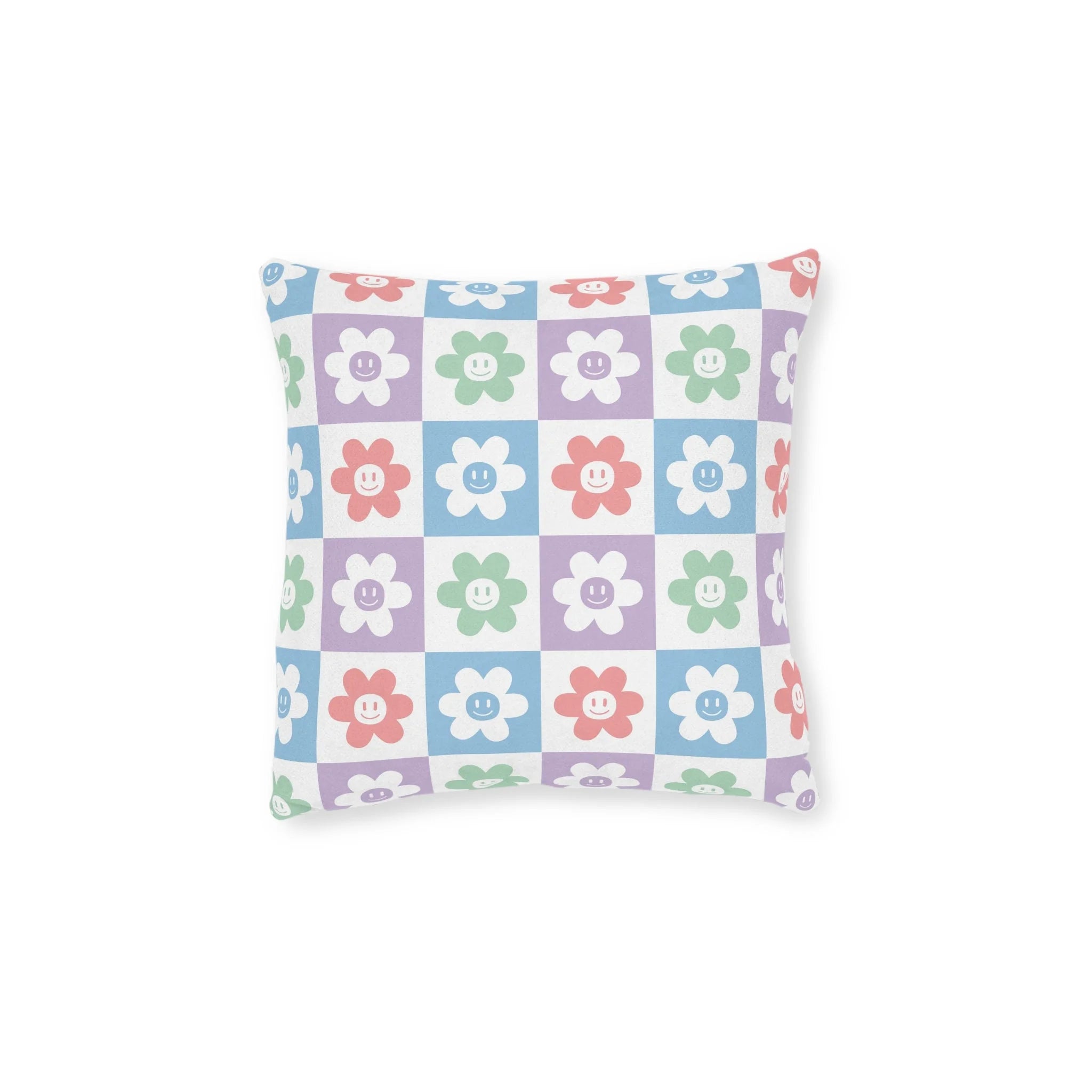 JAKKOUTTHEBXX Pastel Floral Faux Suede Square Pillow 2025