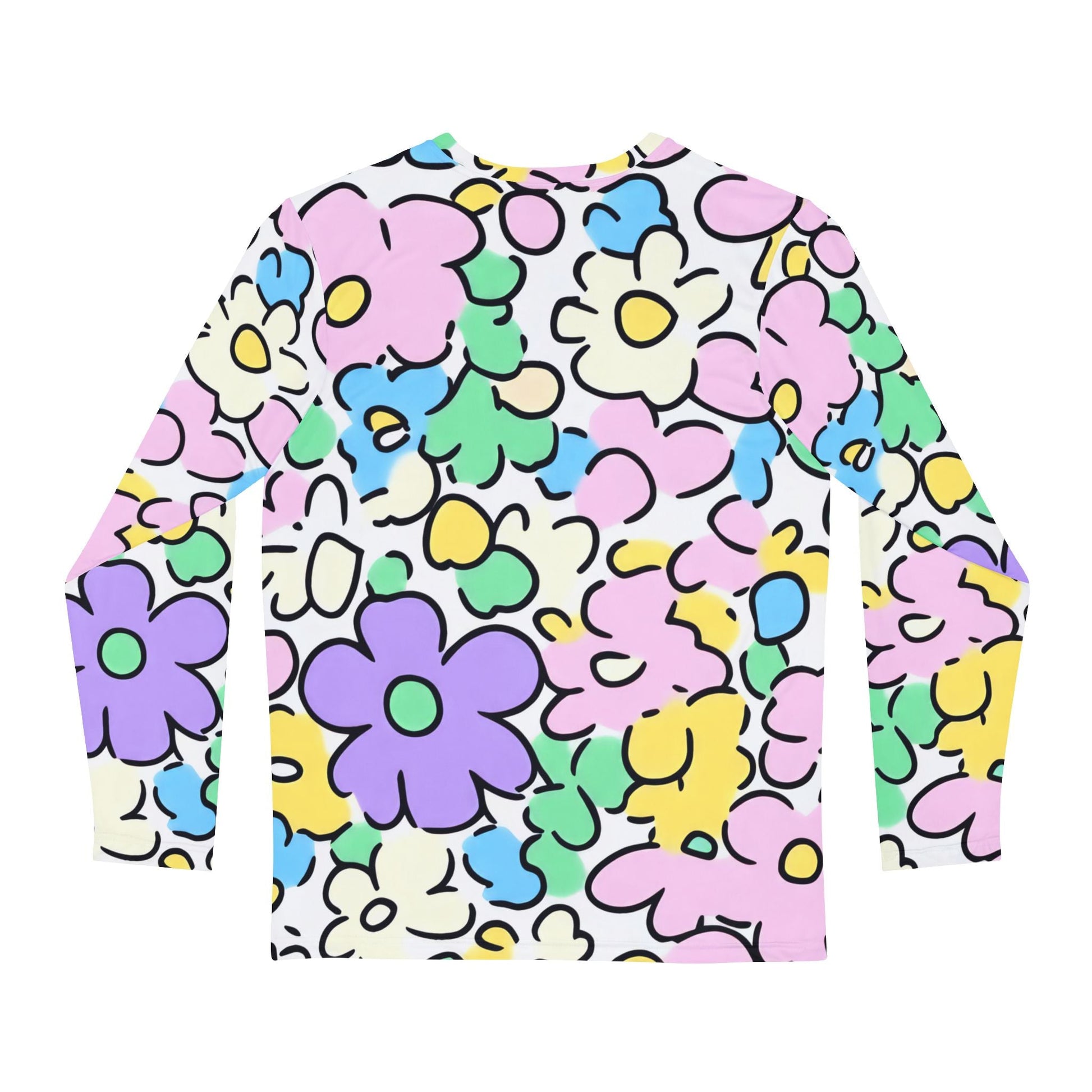 Pastel Floral Long Sleeve Shirt, Artsulli - Art is Long, Life is Short, All Over Prints, , , , , , , 