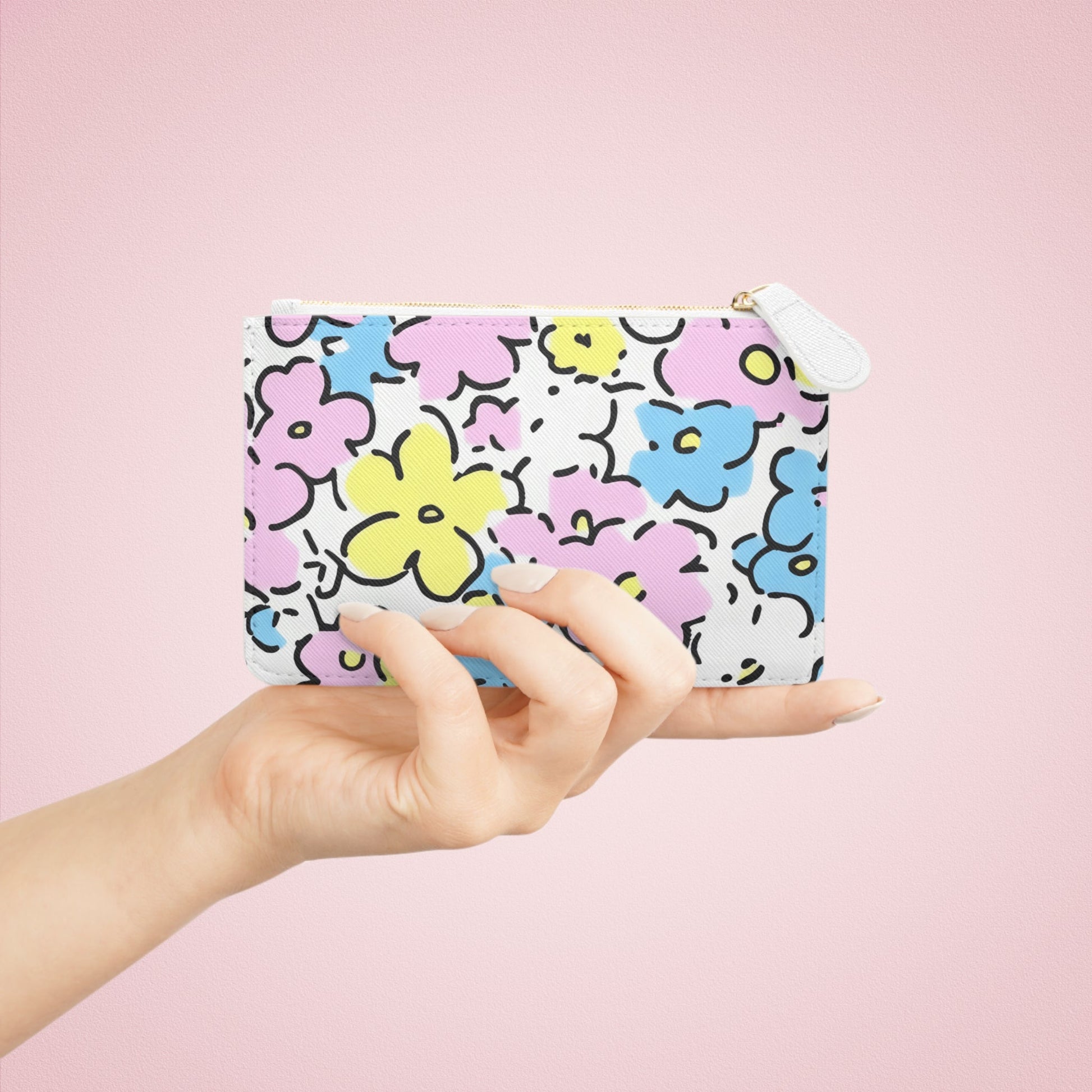 Pastel Floral Personalized Clutch Bag, Artsulli - Art is Long, Life is Short, Bags, , , , , , , 