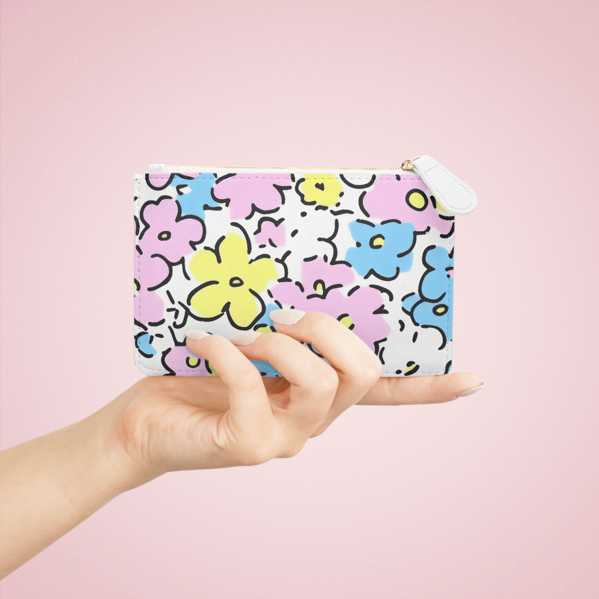 Pastel Floral Personalized Clutch Bag, Artsulli - Art is Long, Life is Short, Bags, , , , , , , 