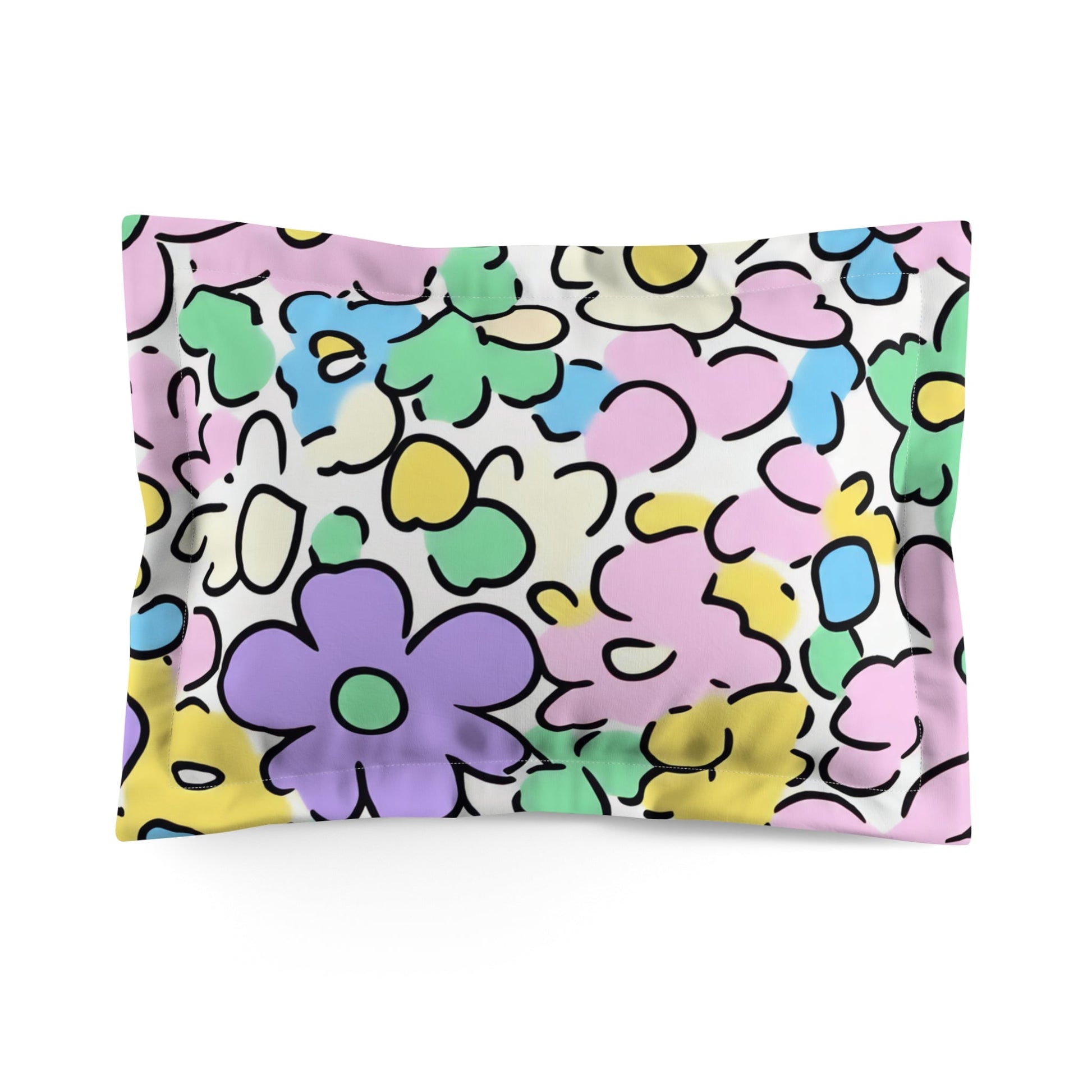 Pastel Floral Print Pillow Sham, Artsulli - Art is Long, Life is Short, Home Decor, Size, Standard, , , , , 13147757299778629145