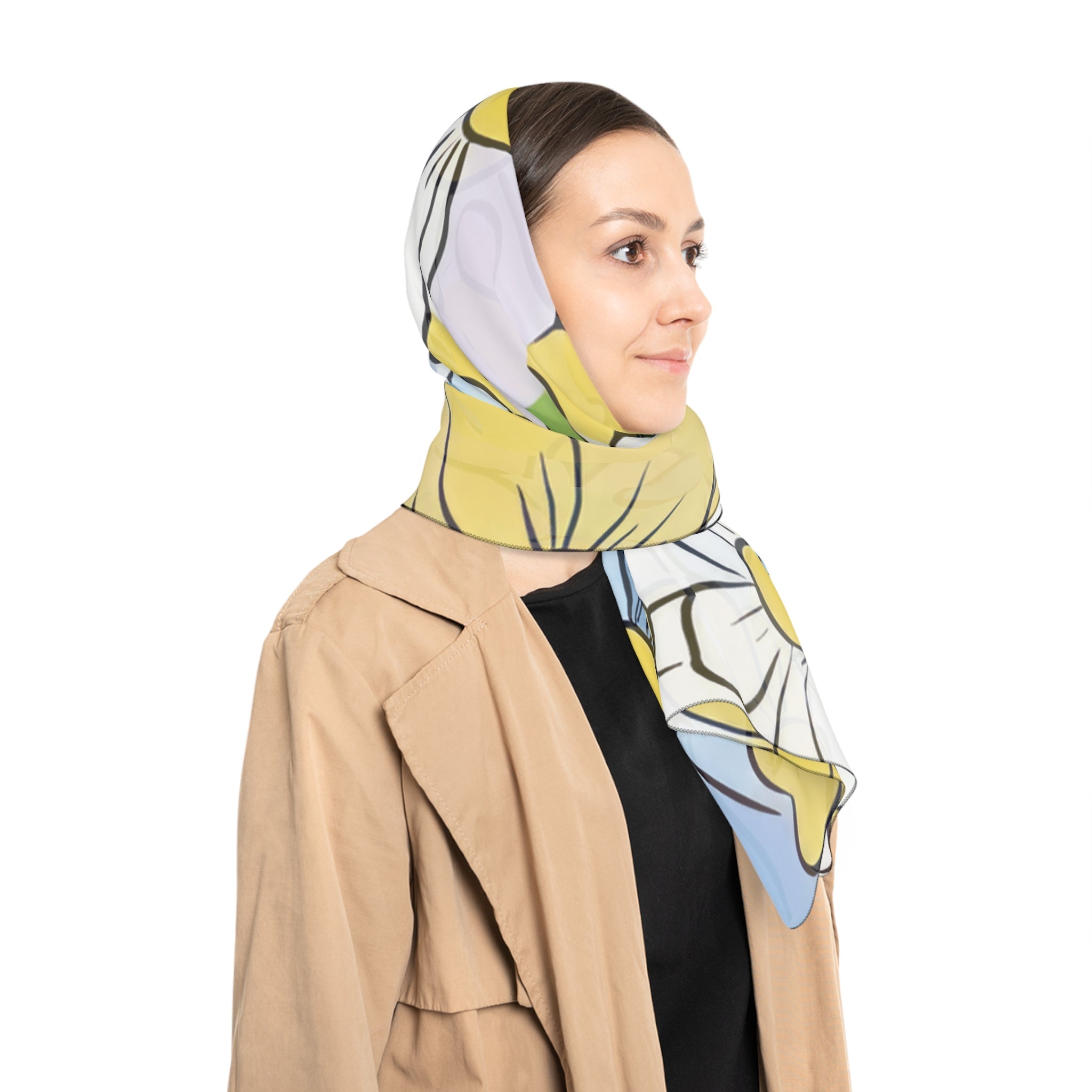 Pastel Floral Sheer Scarf, Artsulli - Art is Long, Life is Short, Accessories, , , , , , , 