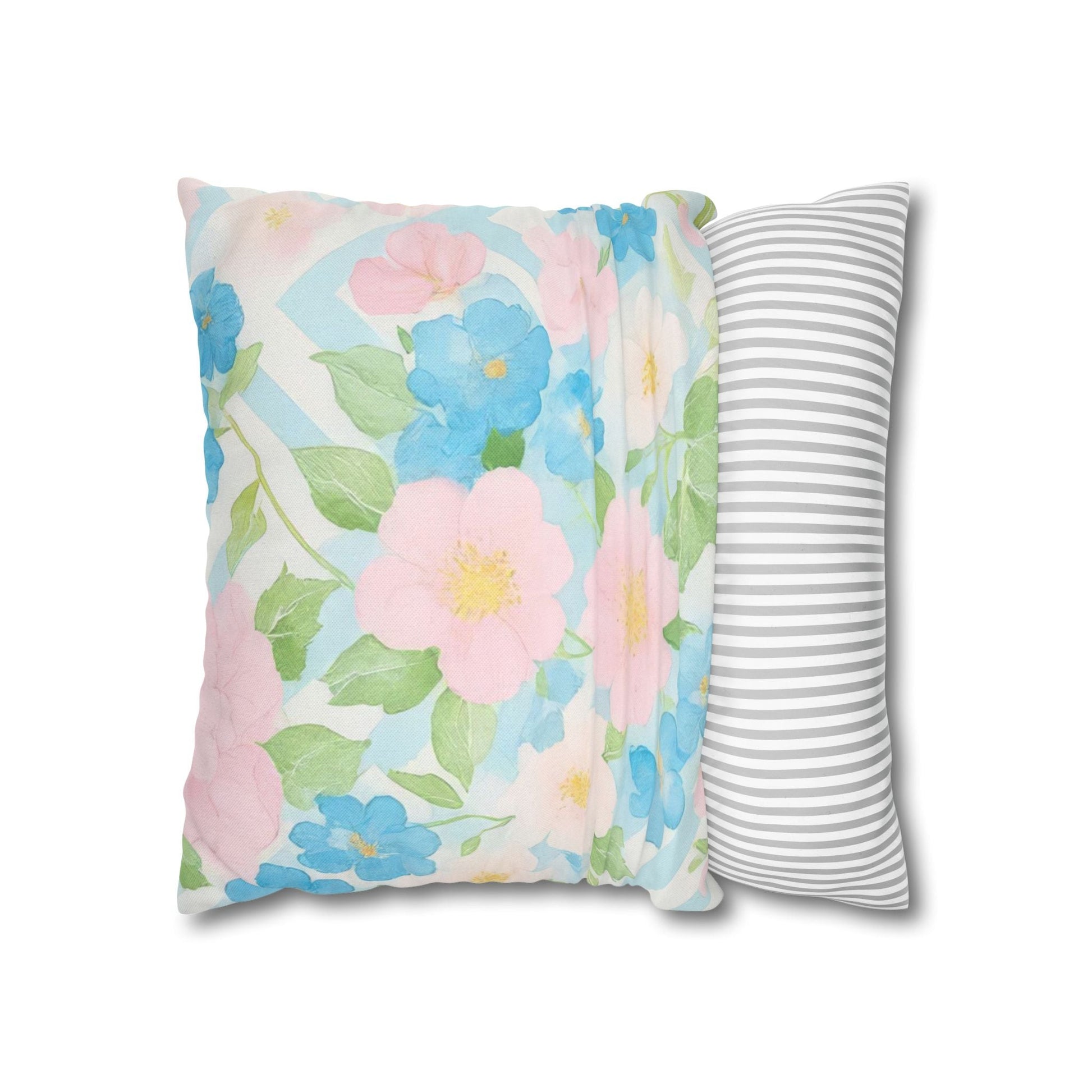 Pastel Floral Square Throw Pillow, Artsulli - Art is Long, Life is Short, Home Decor, , , , , , , 