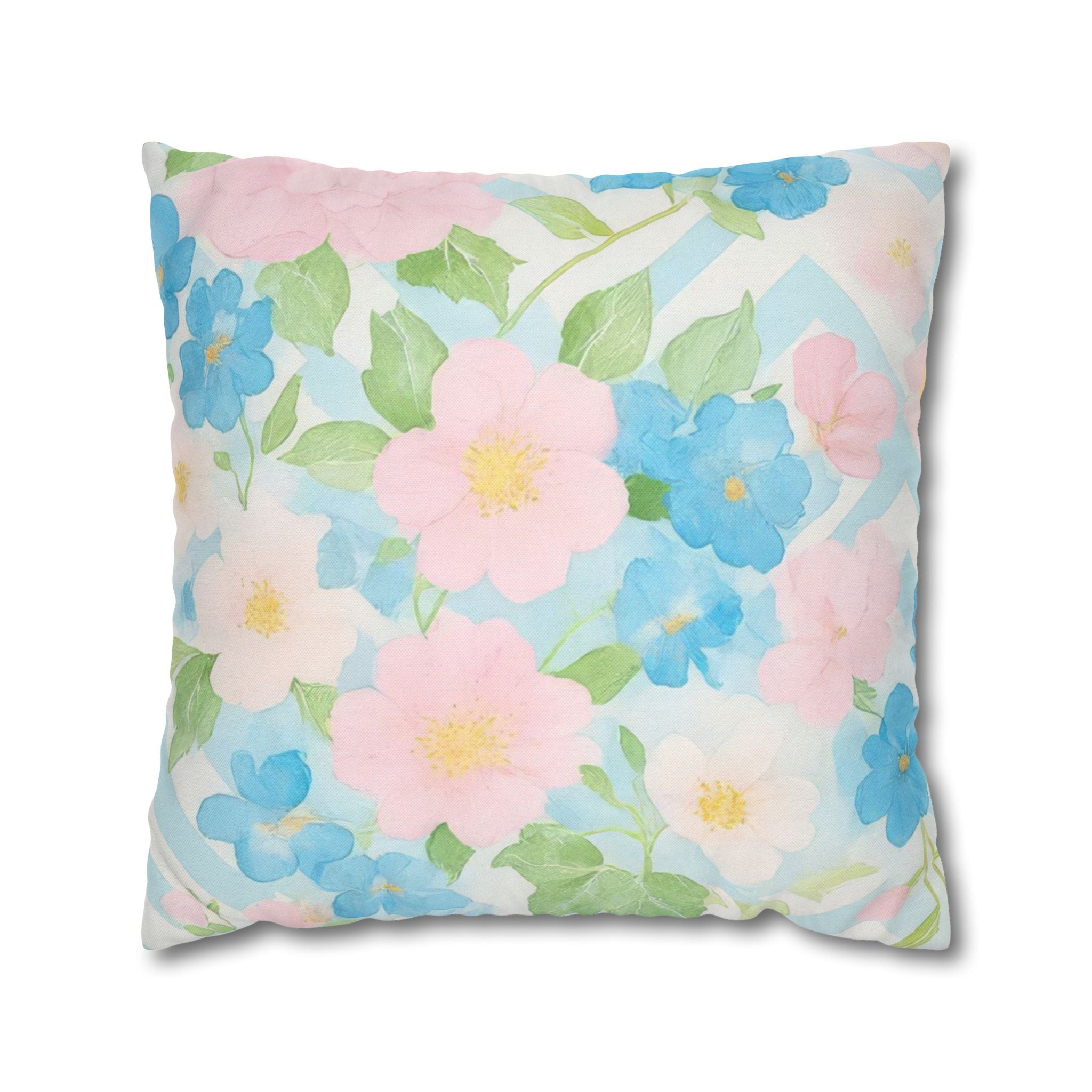 Pastel Floral Square Throw Pillow, Artsulli - Art is Long, Life is Short, Home Decor, Size, 20" × 20", , , , , 40308672275273829863