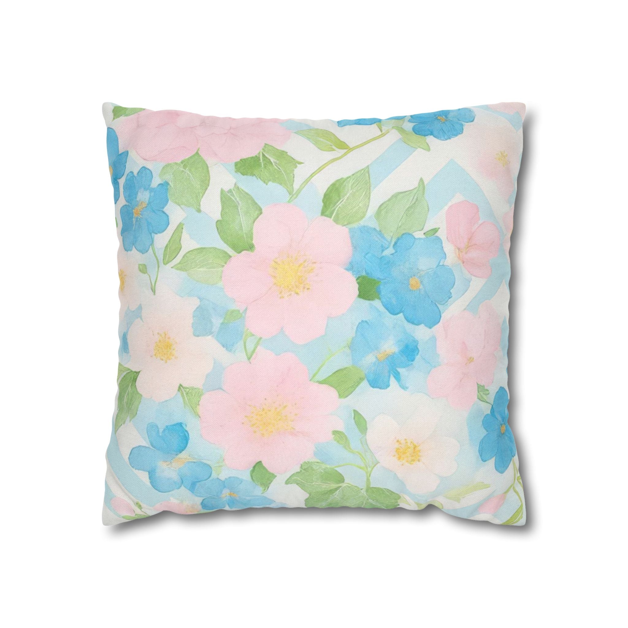 Pastel Floral Square Throw Pillow, Artsulli - Art is Long, Life is Short, Home Decor, Size, 16" × 16", , , , , 66258047751221684933