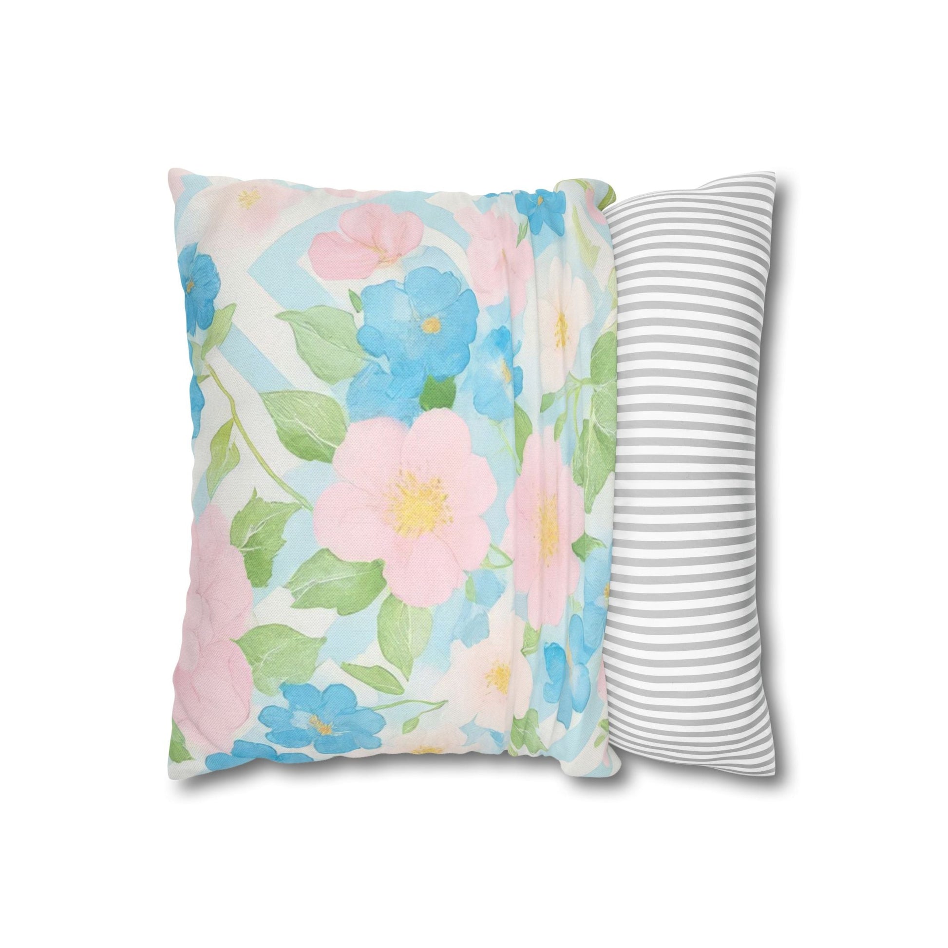 Pastel Floral Square Throw Pillow, Artsulli - Art is Long, Life is Short, Home Decor, , , , , , , 