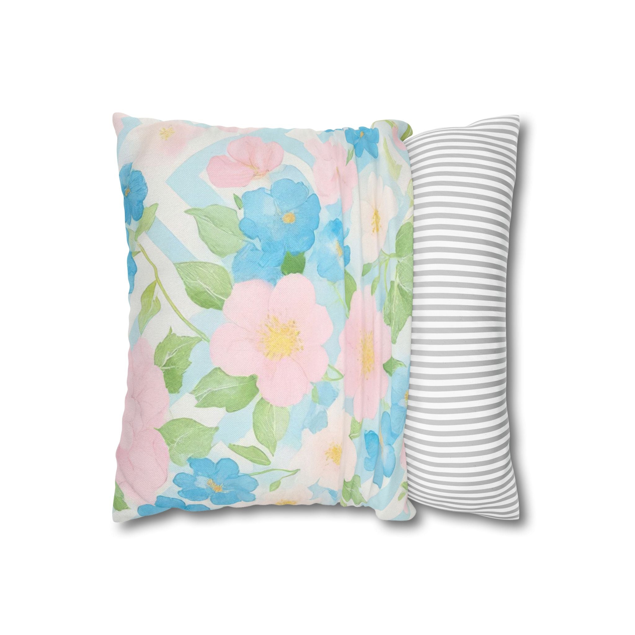 Pastel Floral Square Throw Pillow, Artsulli - Art is Long, Life is Short, Home Decor, , , , , , , 