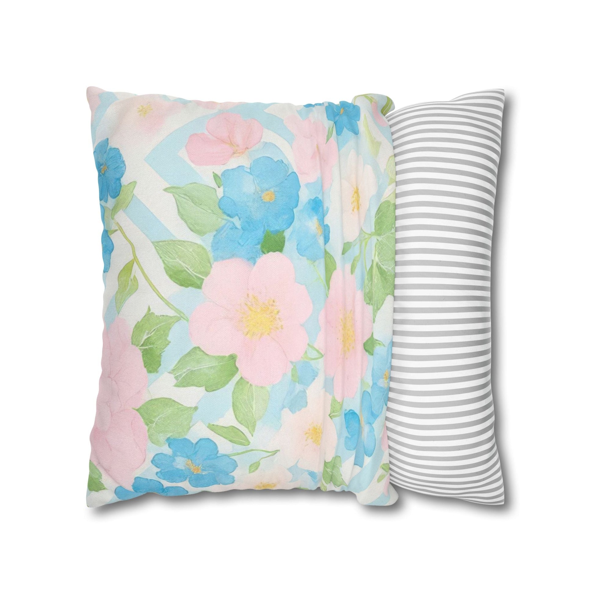 Pastel Floral Square Throw Pillow, Artsulli - Art is Long, Life is Short, Home Decor, , , , , , , 