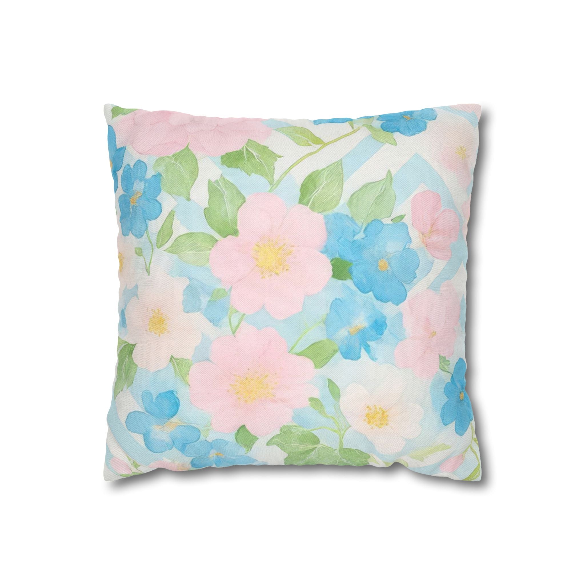 Printify Pastel Floral Square Throw Pillow 2025