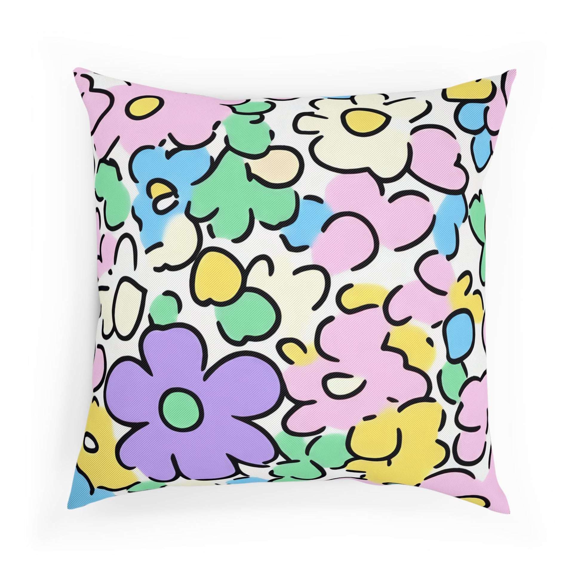Pastel Floral Throw Pillow, Artsulli - Art is Long, Life is Short, Home Decor, , , , , , , 