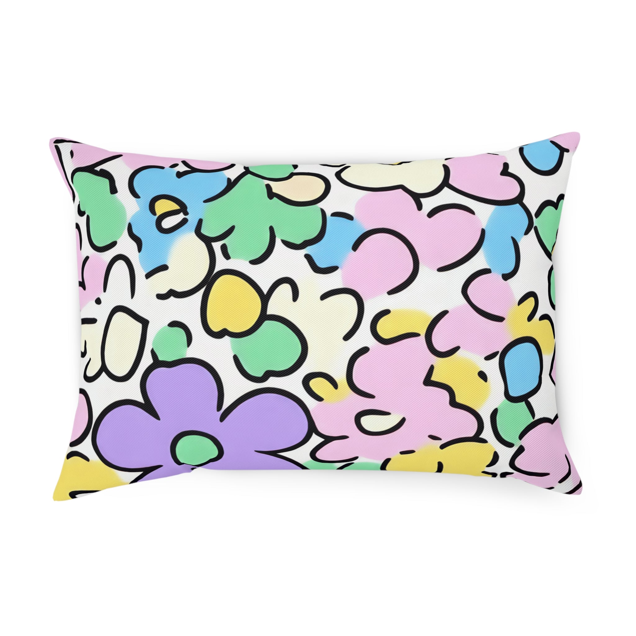 Pastel Floral Throw Pillow, Artsulli - Art is Long, Life is Short, Home Decor, Size, 19.7" × 13.8", , , , , 47783461656782309900