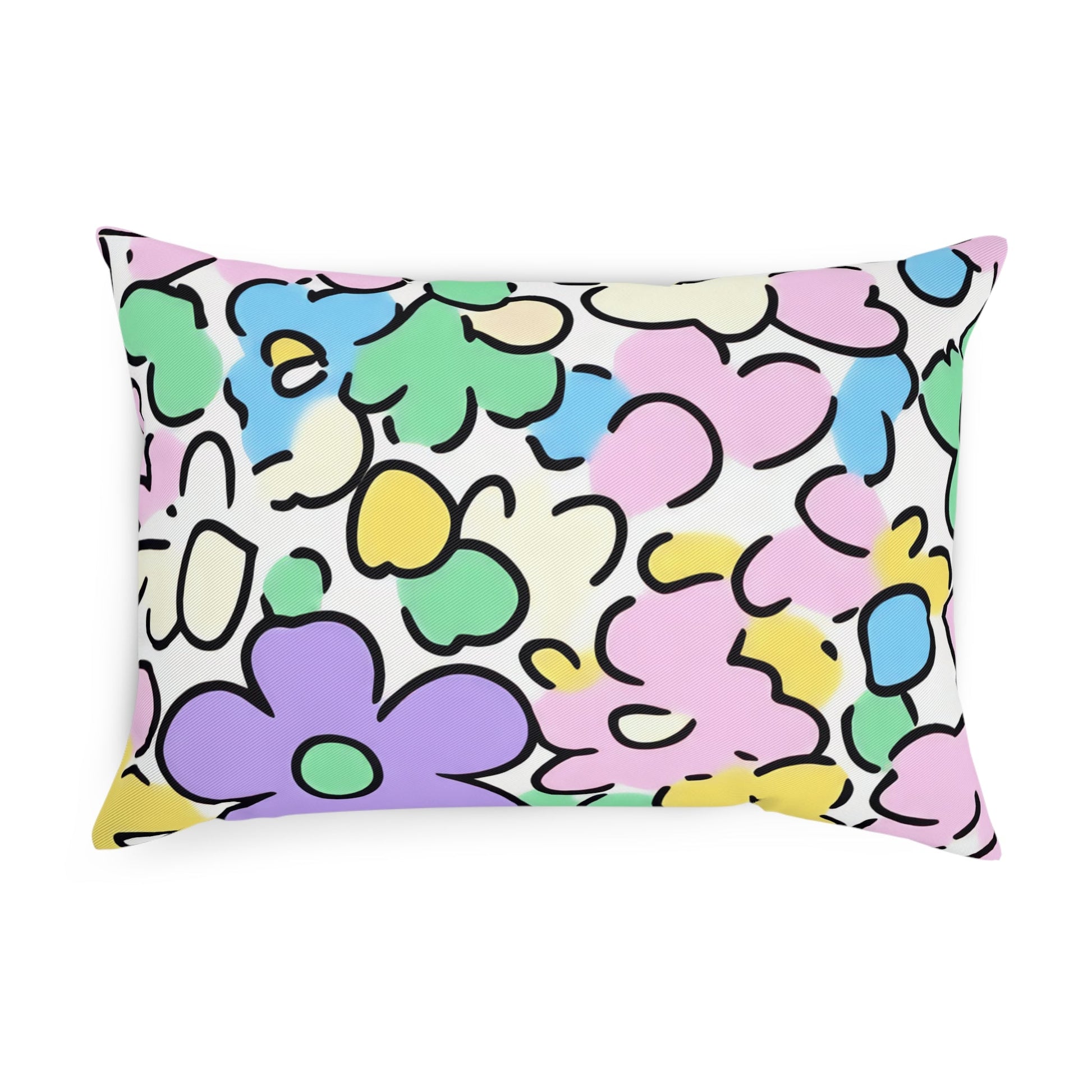Pastel Floral Throw Pillow, Artsulli - Art is Long, Life is Short, Home Decor, , , , , , , 