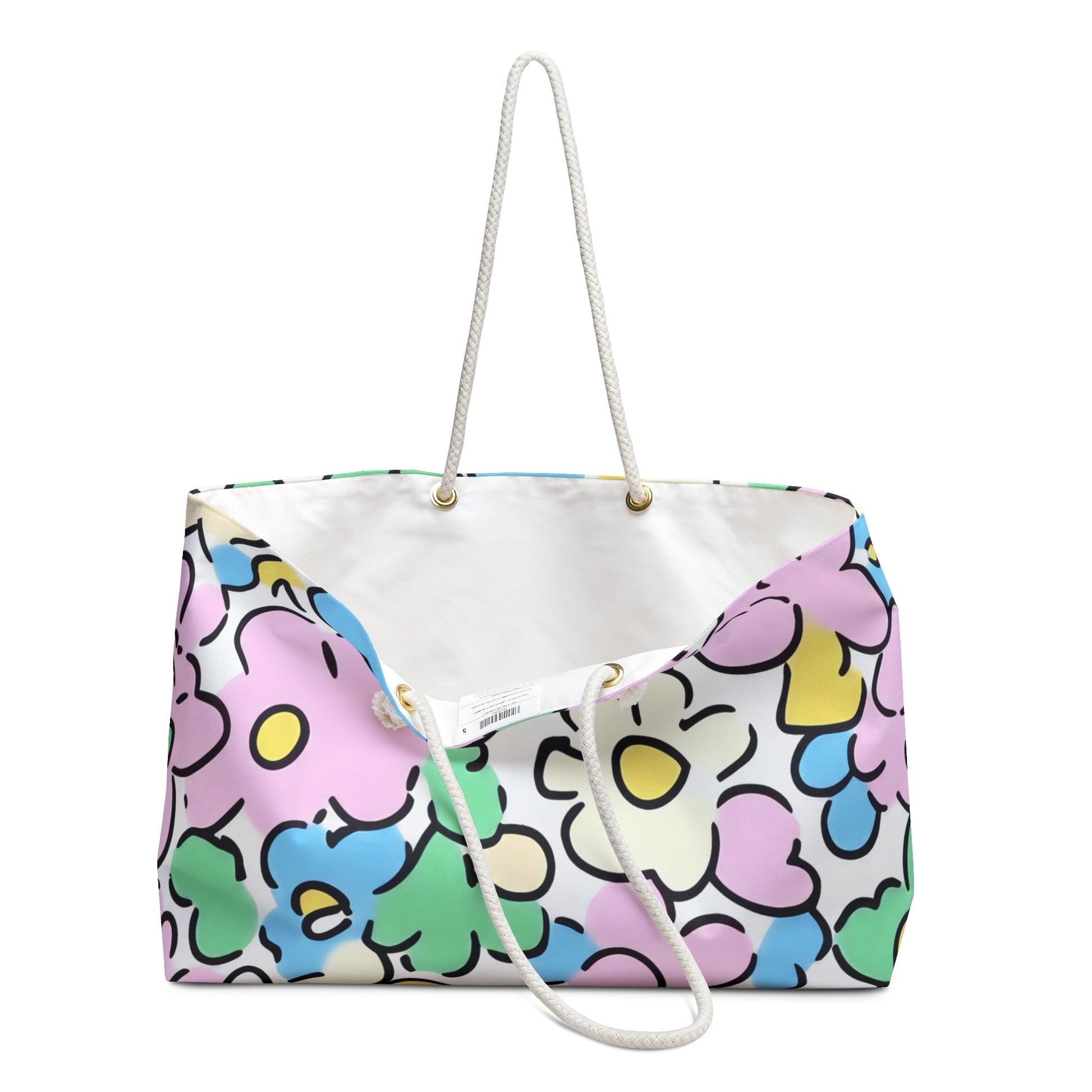 Pastel Floral Weekender Tote, Artsulli - Art is Long, Life is Short, Bags, , , , , , , 