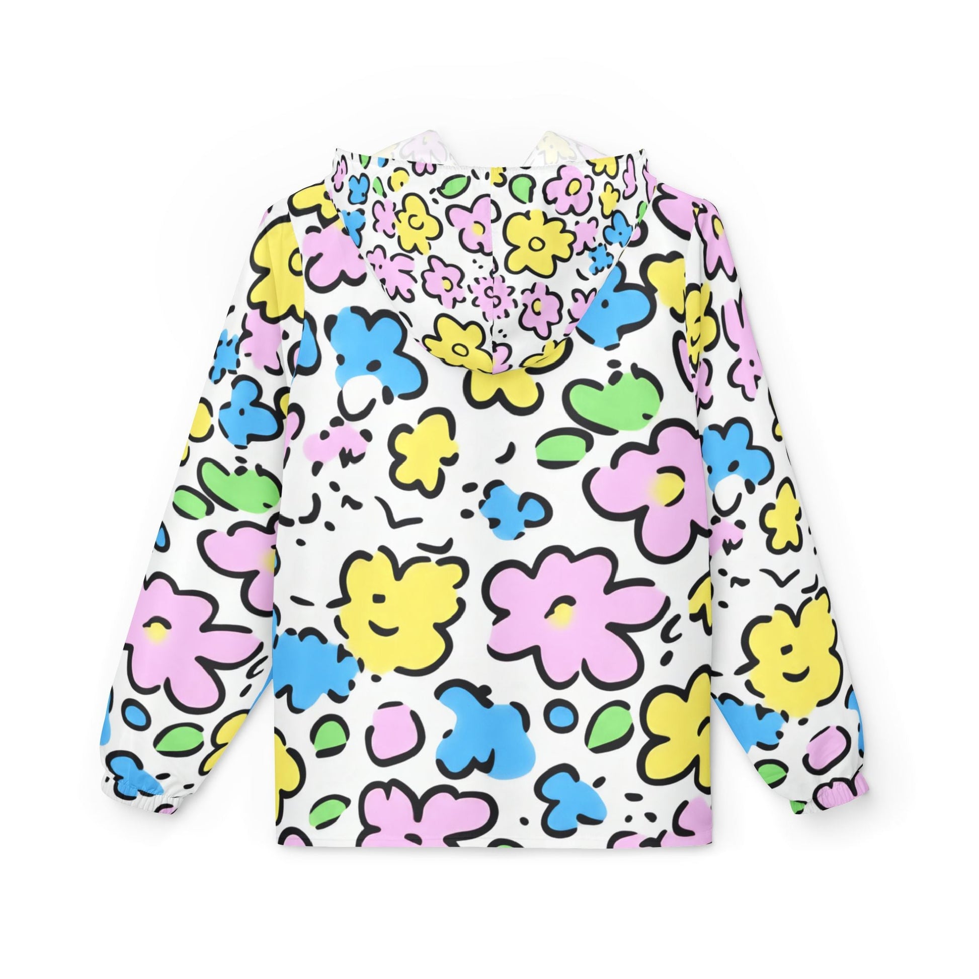 Pastel Floral Windbreaker Jacket, Artsulli - Art is Long, Life is Short, Outerwear, , , , , , , 