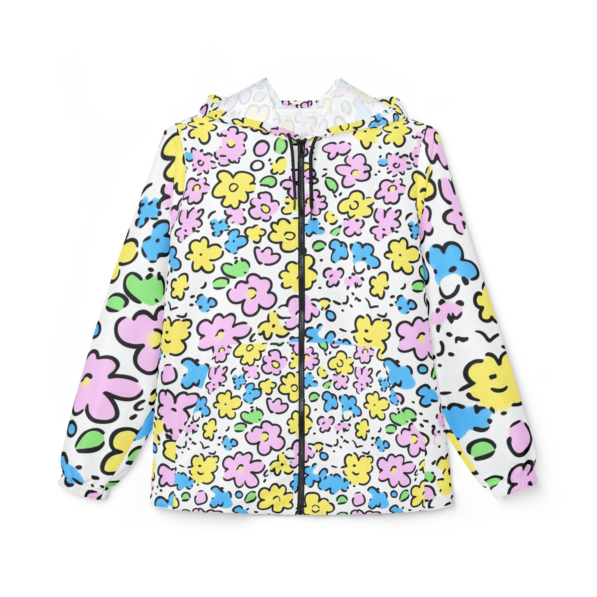 Printify Pastel Floral Windbreaker Jacket 2025