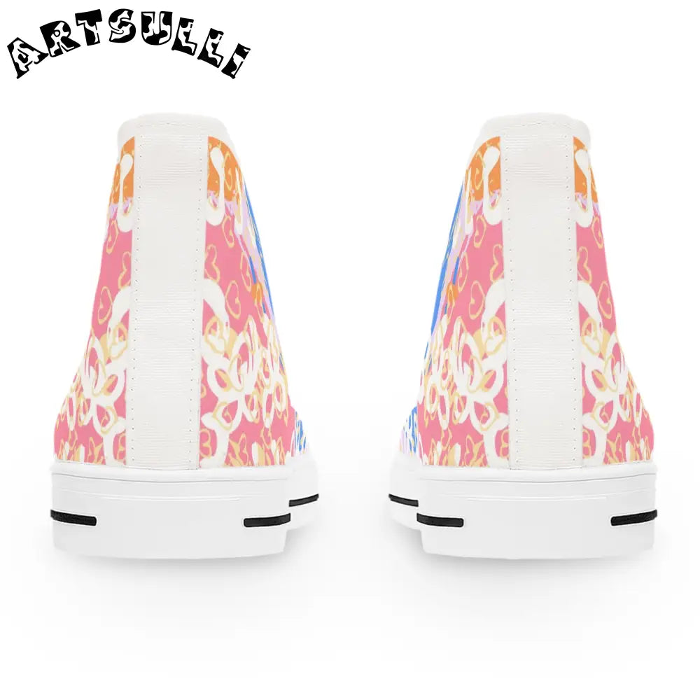 Pastel Floral Womens High Breathable Polyester Canvas Sneakers, Artsulli - Art is Long, Life is Short, Shoes, , , , , , , 