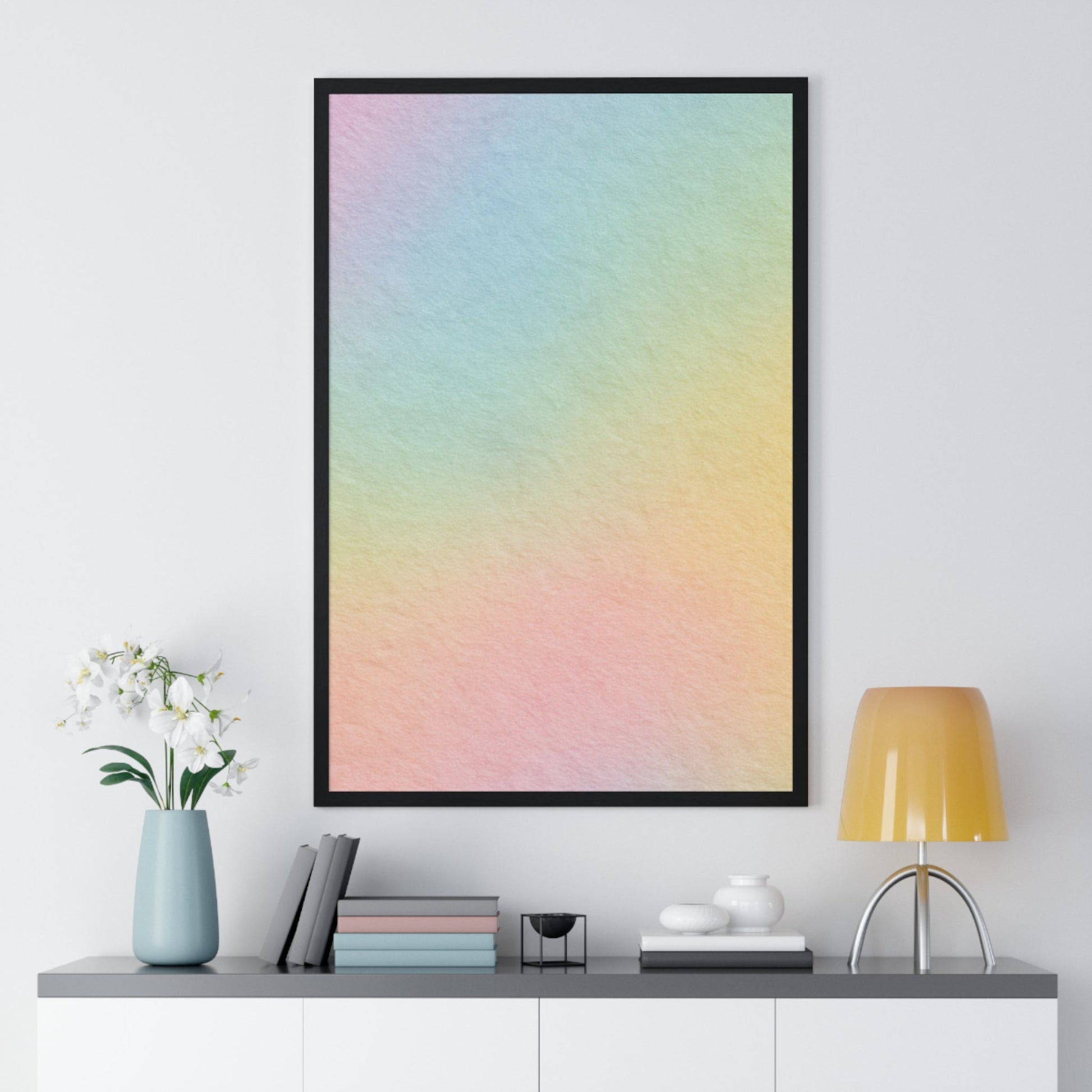 Printify Pastel Gradient Framed Print 2025
