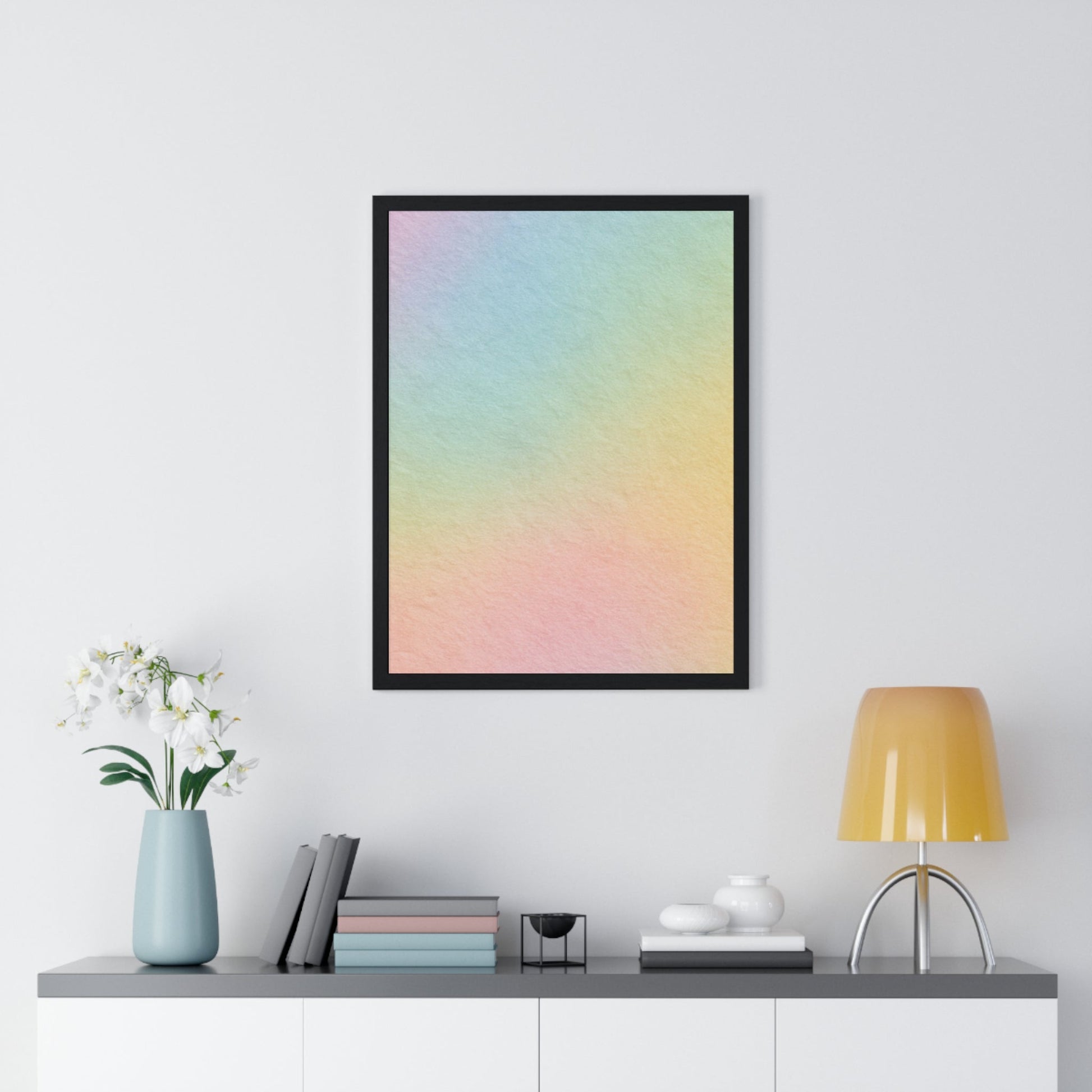 Printify Pastel Gradient Framed Print 2025
