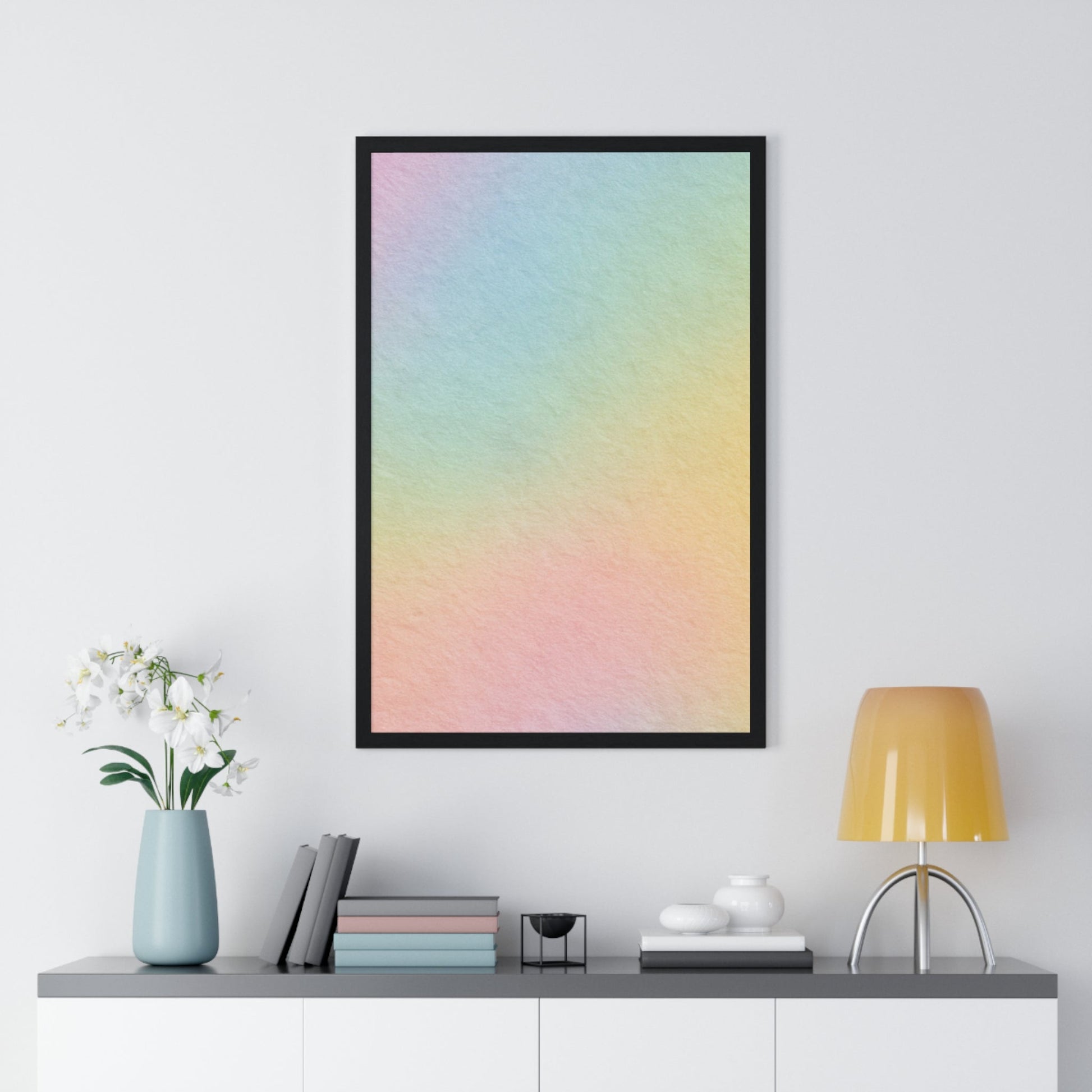 Printify Pastel Gradient Framed Print 2025