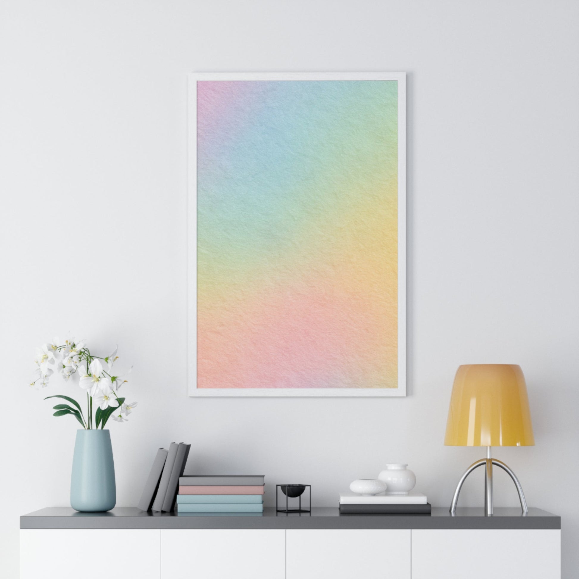 Printify Pastel Gradient Framed Print 2025