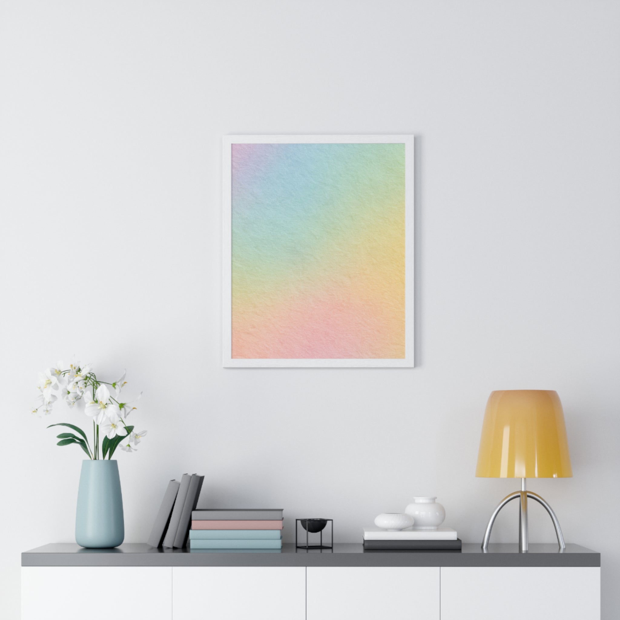 Printify Pastel Gradient Framed Print 2025