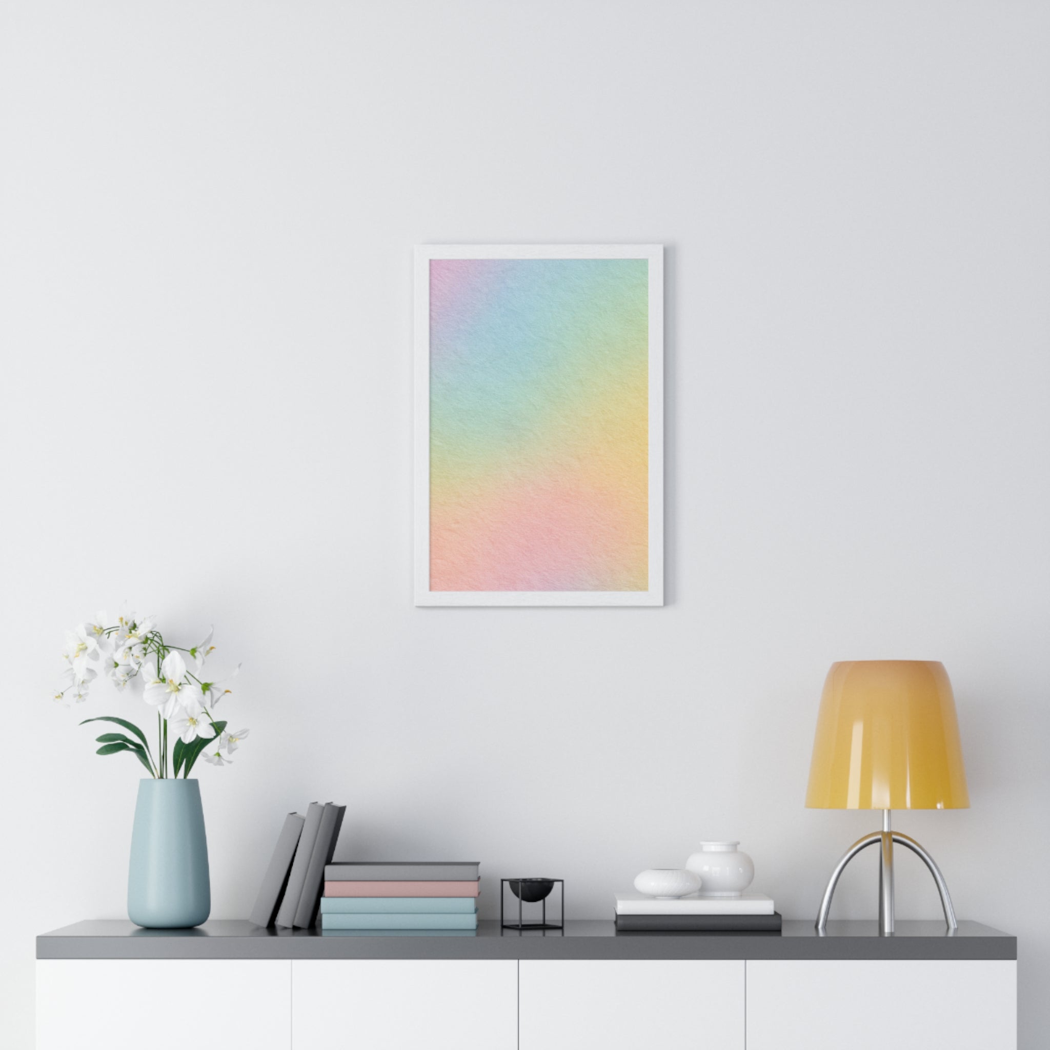 Printify Pastel Gradient Framed Print 2025