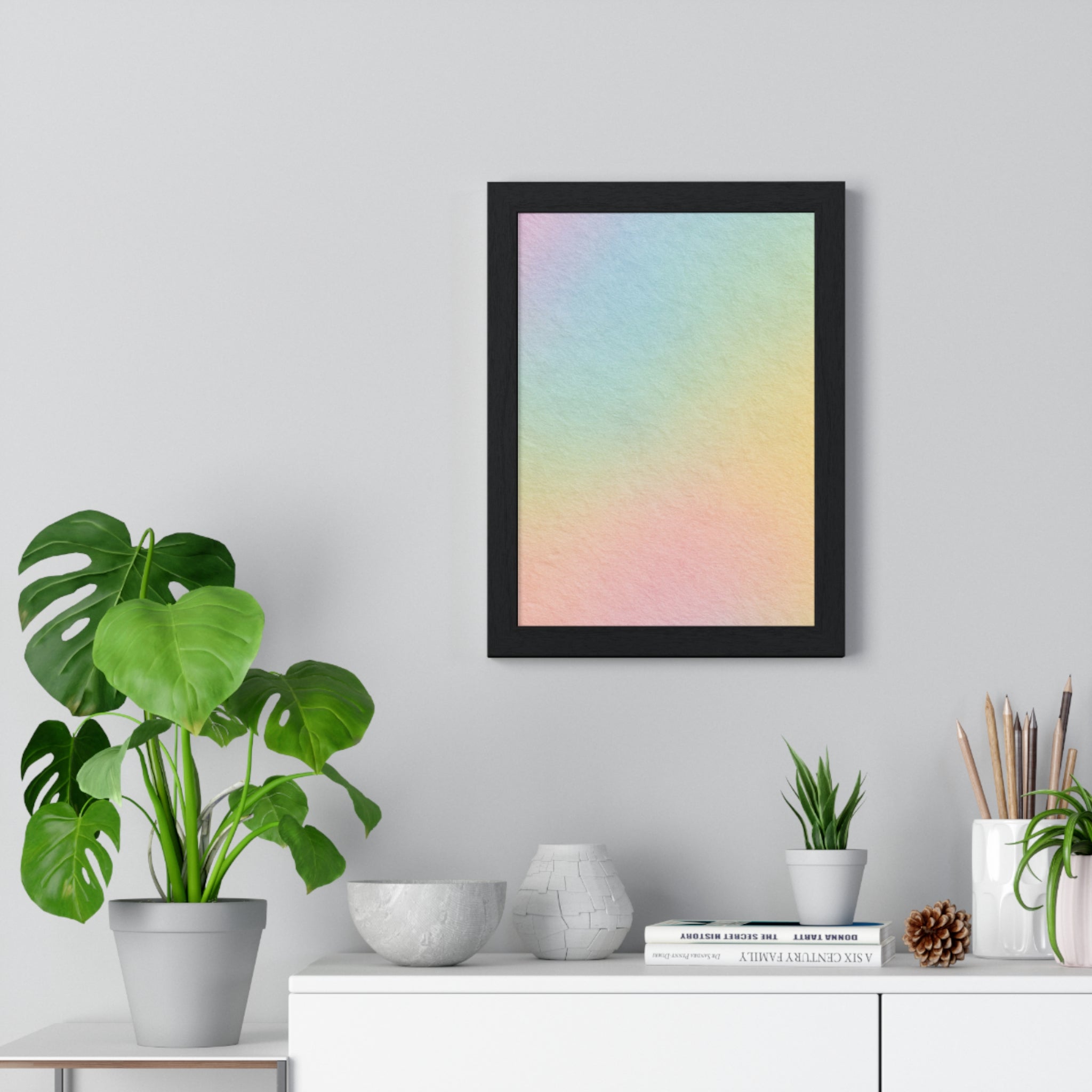 Printify Pastel Gradient Framed Print 2025