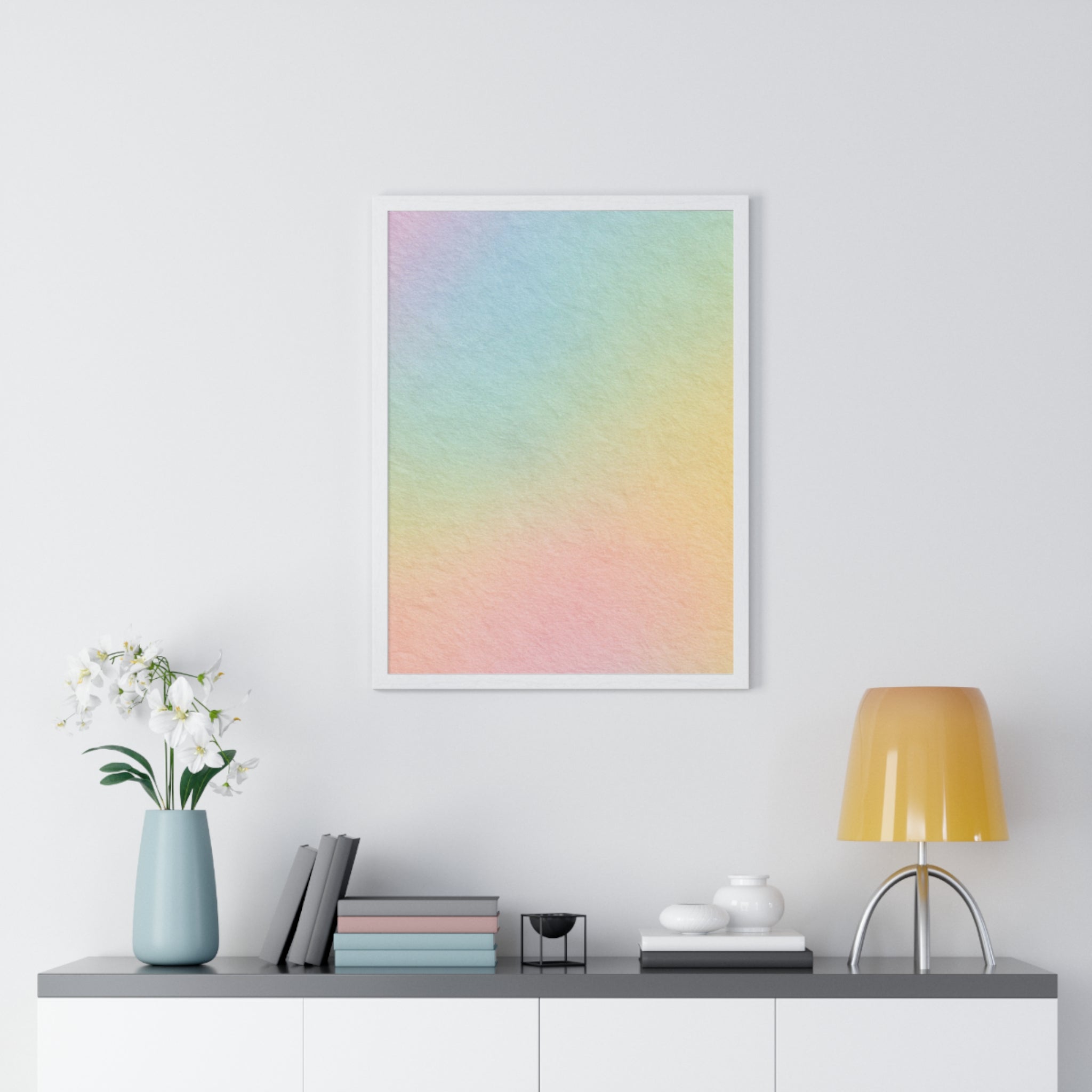 Printify Pastel Gradient Framed Print 2025