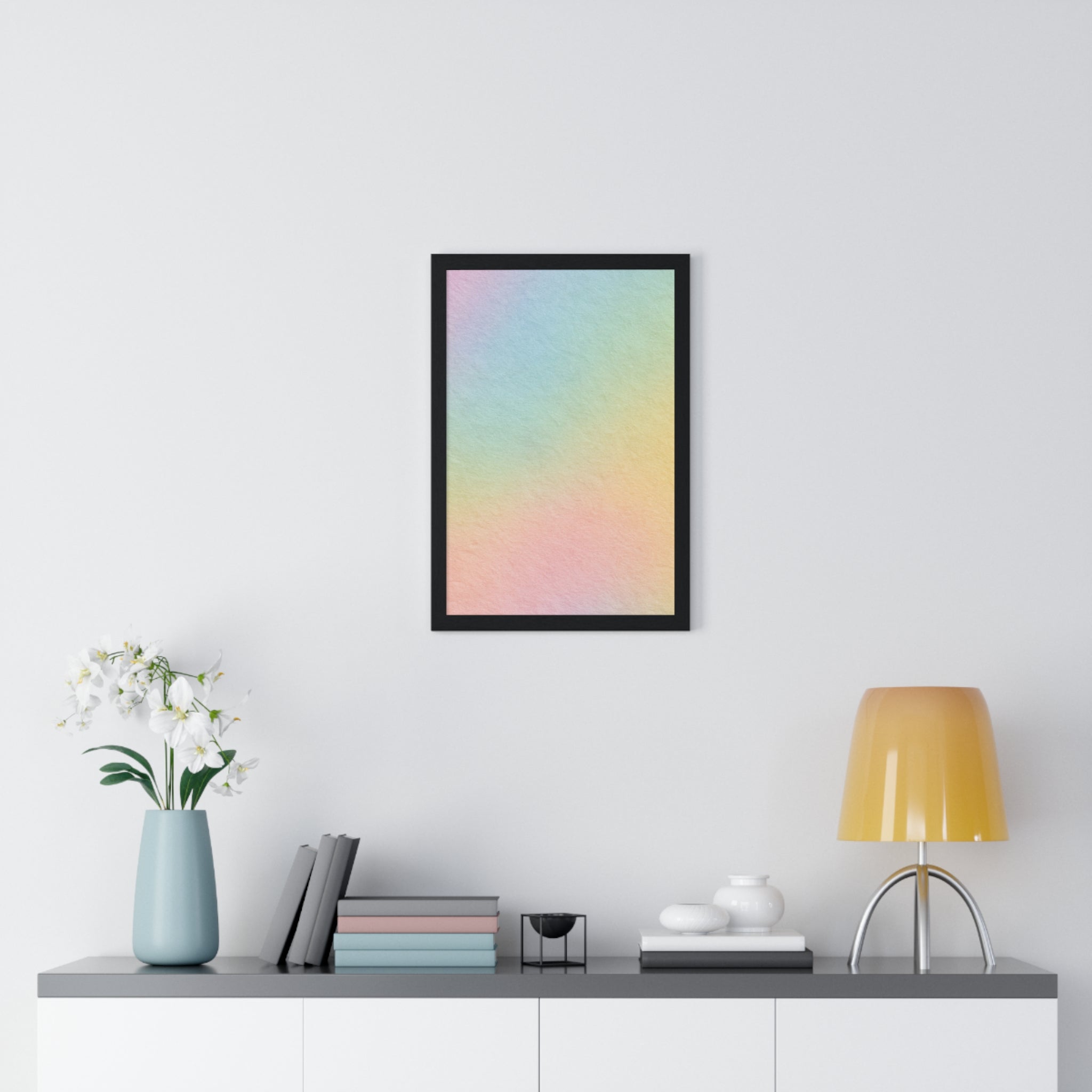 Printify Pastel Gradient Framed Print 2025