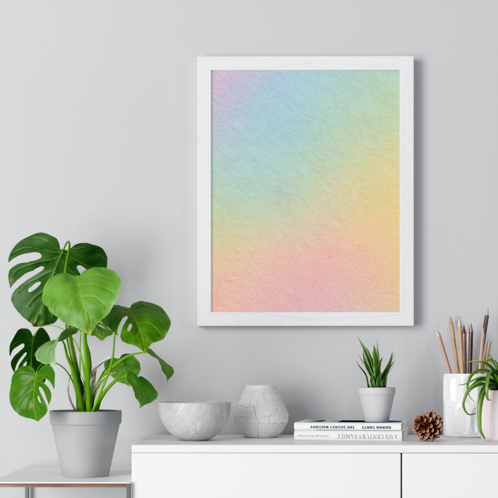 Printify Pastel Gradient Framed Print 2025