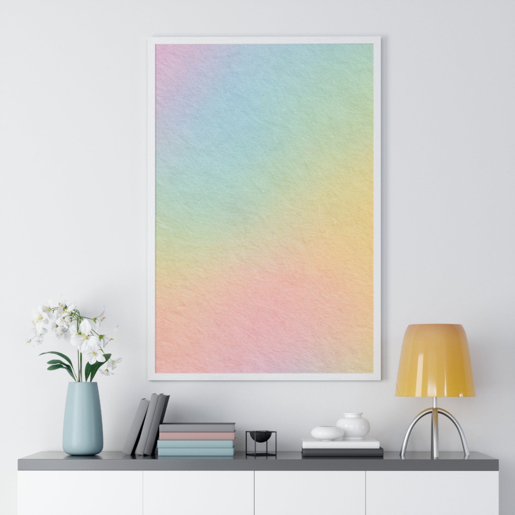 Printify Pastel Gradient Framed Print 2025