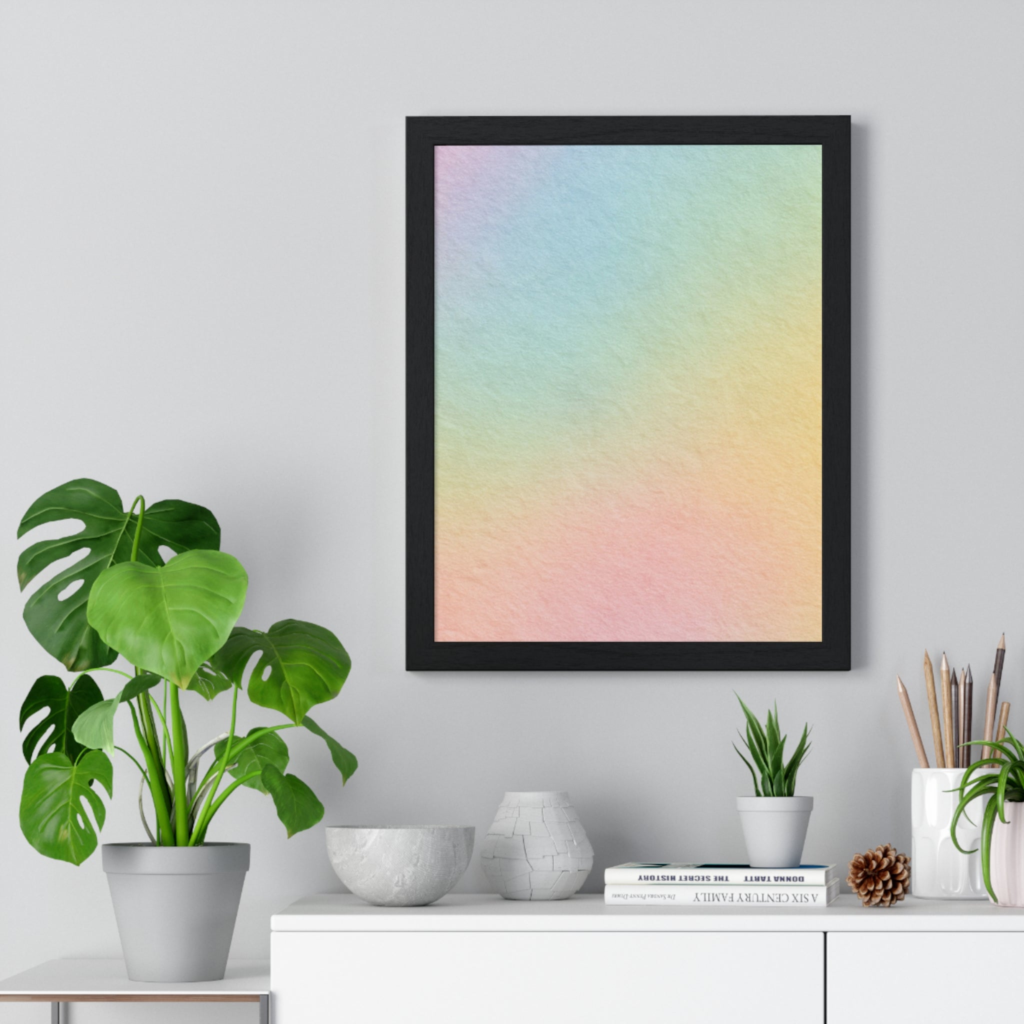 Printify Pastel Gradient Framed Print 2025