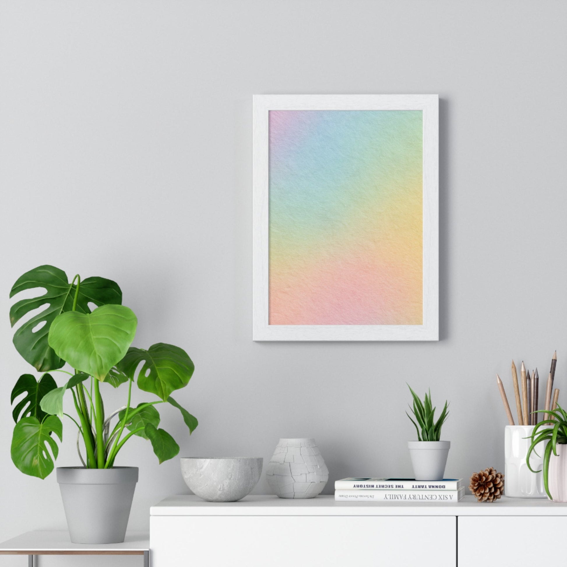 Printify Pastel Gradient Framed Print 2025