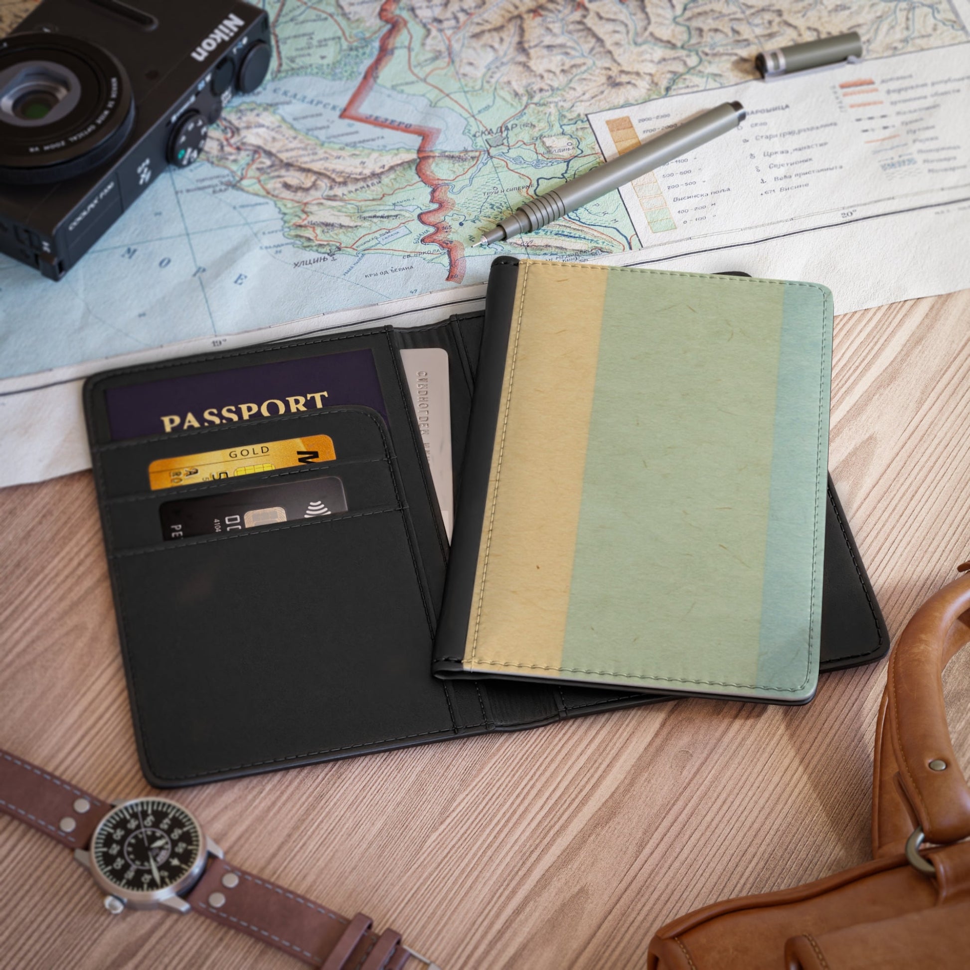 Pastel Leather Passport Cover, Artsulli - Art is Long, Life is Short, Accessories, , , , , , , 