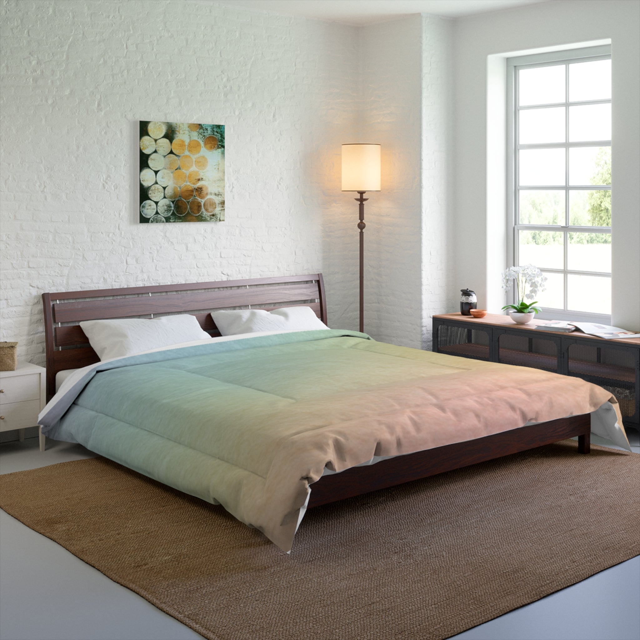 Printify Pastel Rainbow Gradient Comforter 2025