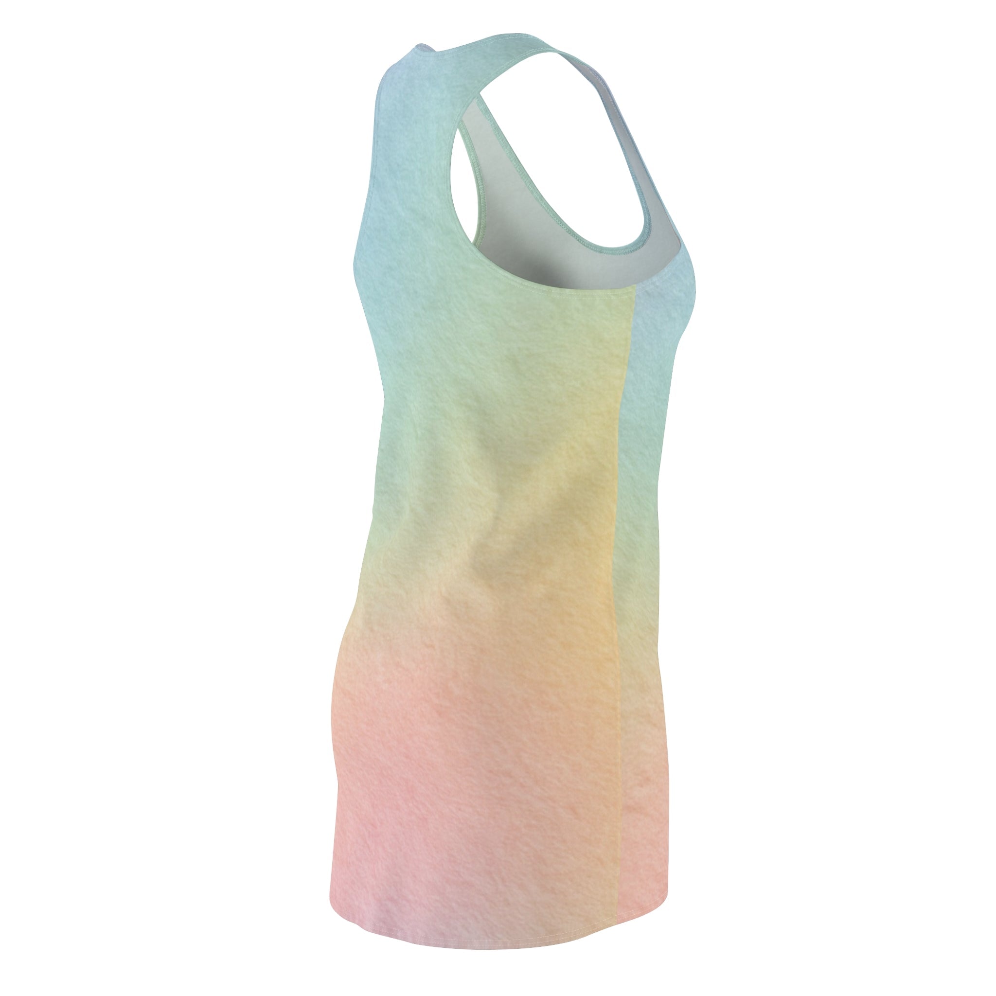 Pastel Rainbow Gradient Racerback Dress, Artsulli - Art is Long, Life is Short, All Over Prints, , , , , , , 