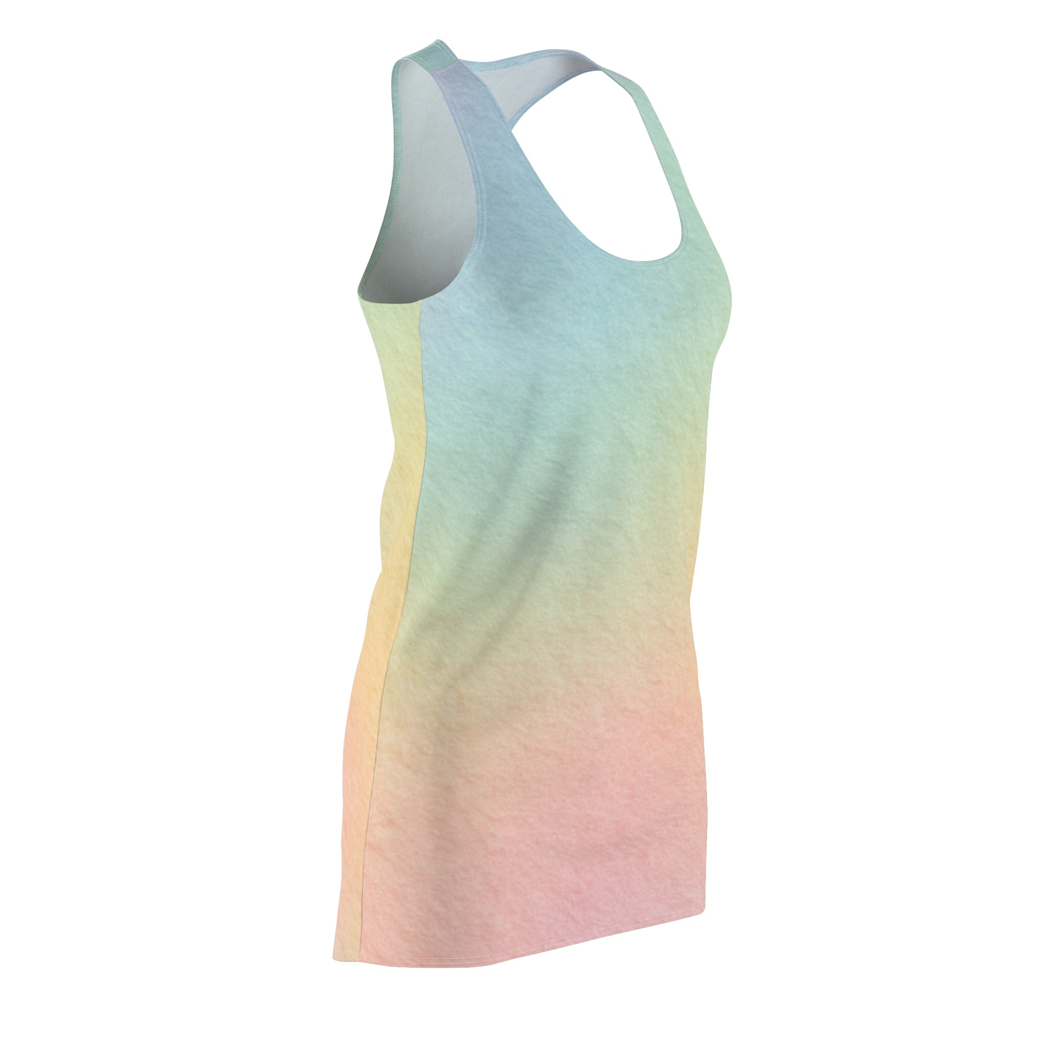 Pastel Rainbow Gradient Racerback Dress, Artsulli - Art is Long, Life is Short, All Over Prints, , , , , , , 