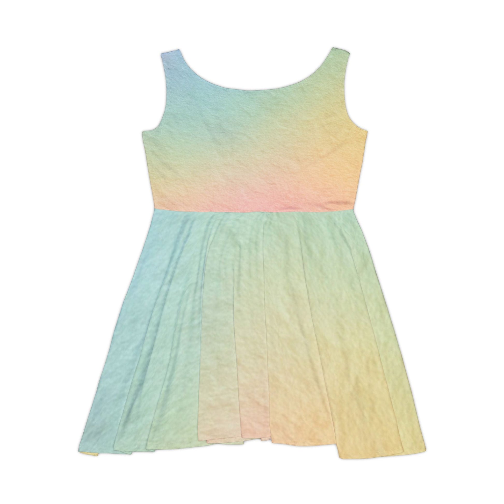 Pastel Rainbow Gradient Skater Dress, Artsulli - Art is Long, Life is Short, All Over Prints, , , , , , , 