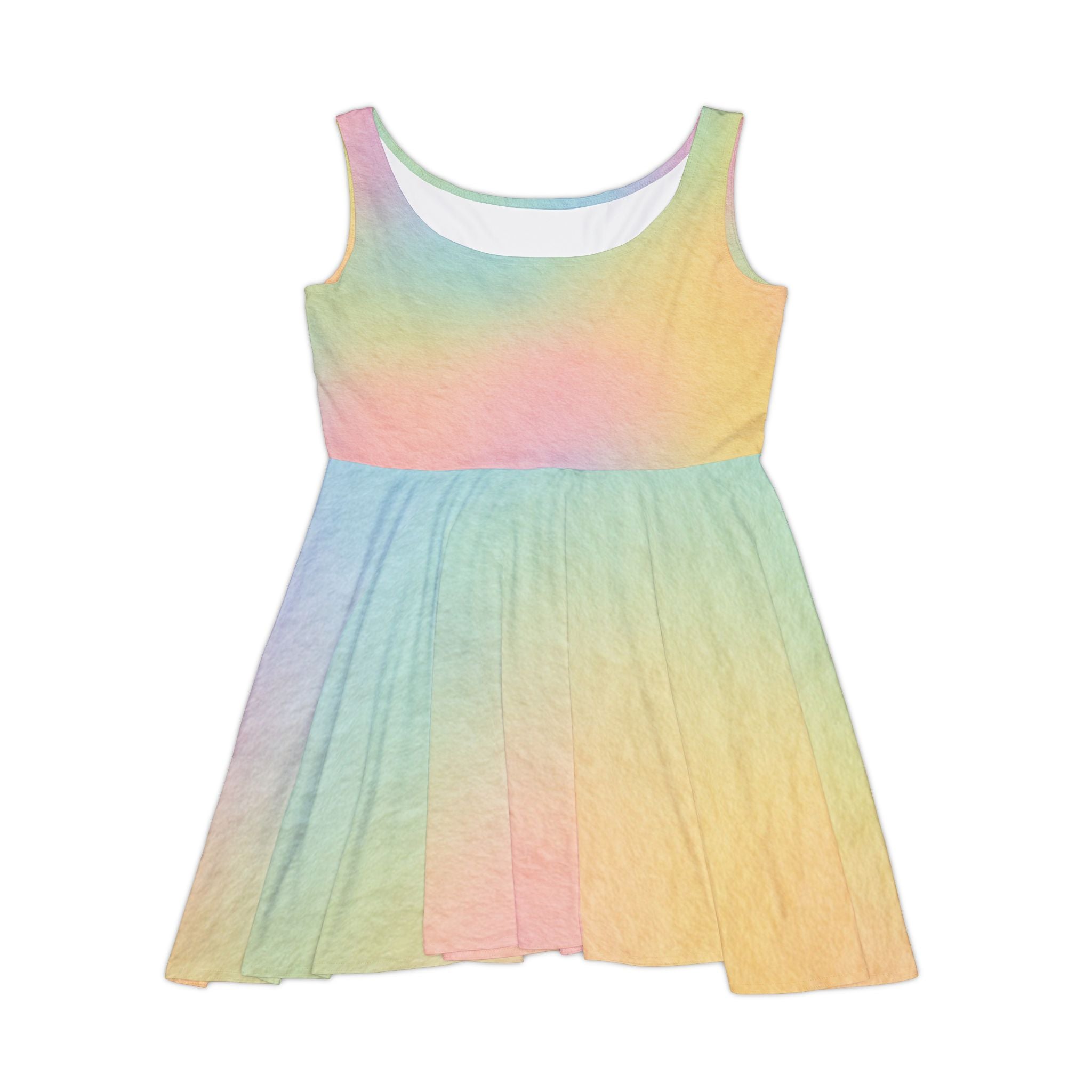 Printify Pastel Rainbow Gradient Skater Dress 2025