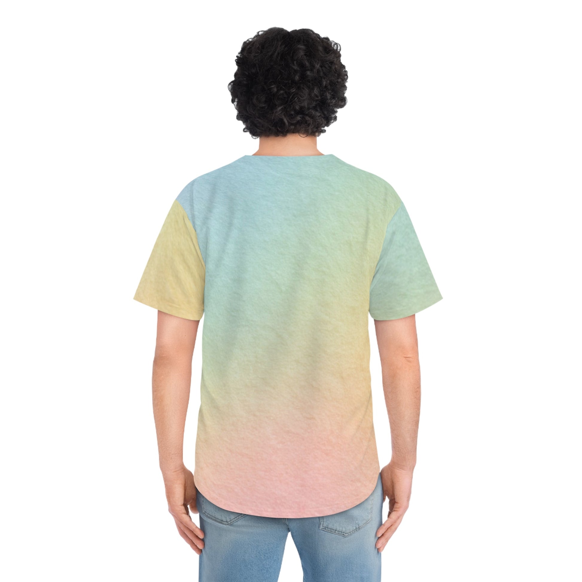 Printify Pastel Rainbow Ombré Baseball Jersey 2025