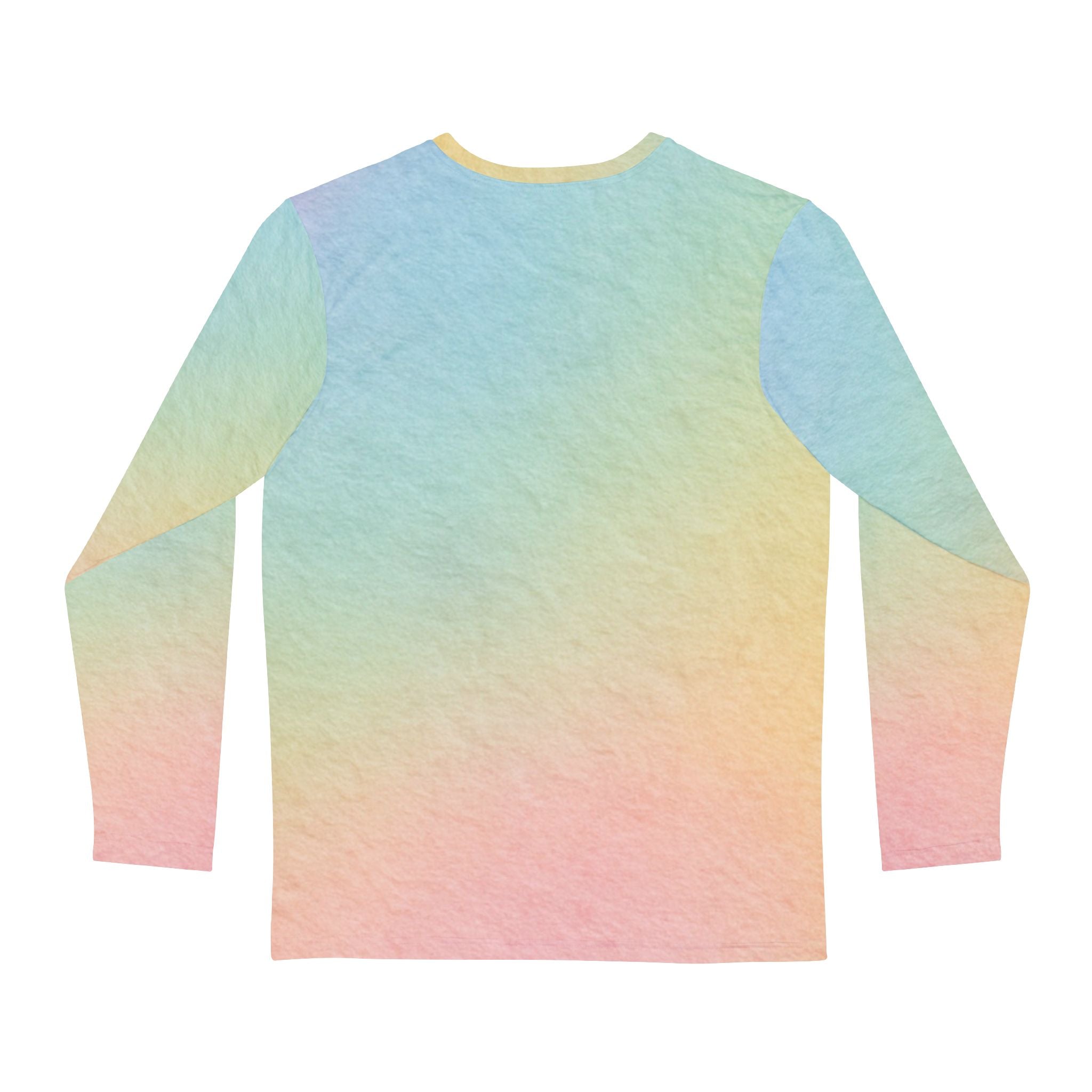 Pastel Rainbow Ombre Long Sleeve Shirt, Artsulli - Art is Long, Life is Short, All Over Prints, , , , , , , 