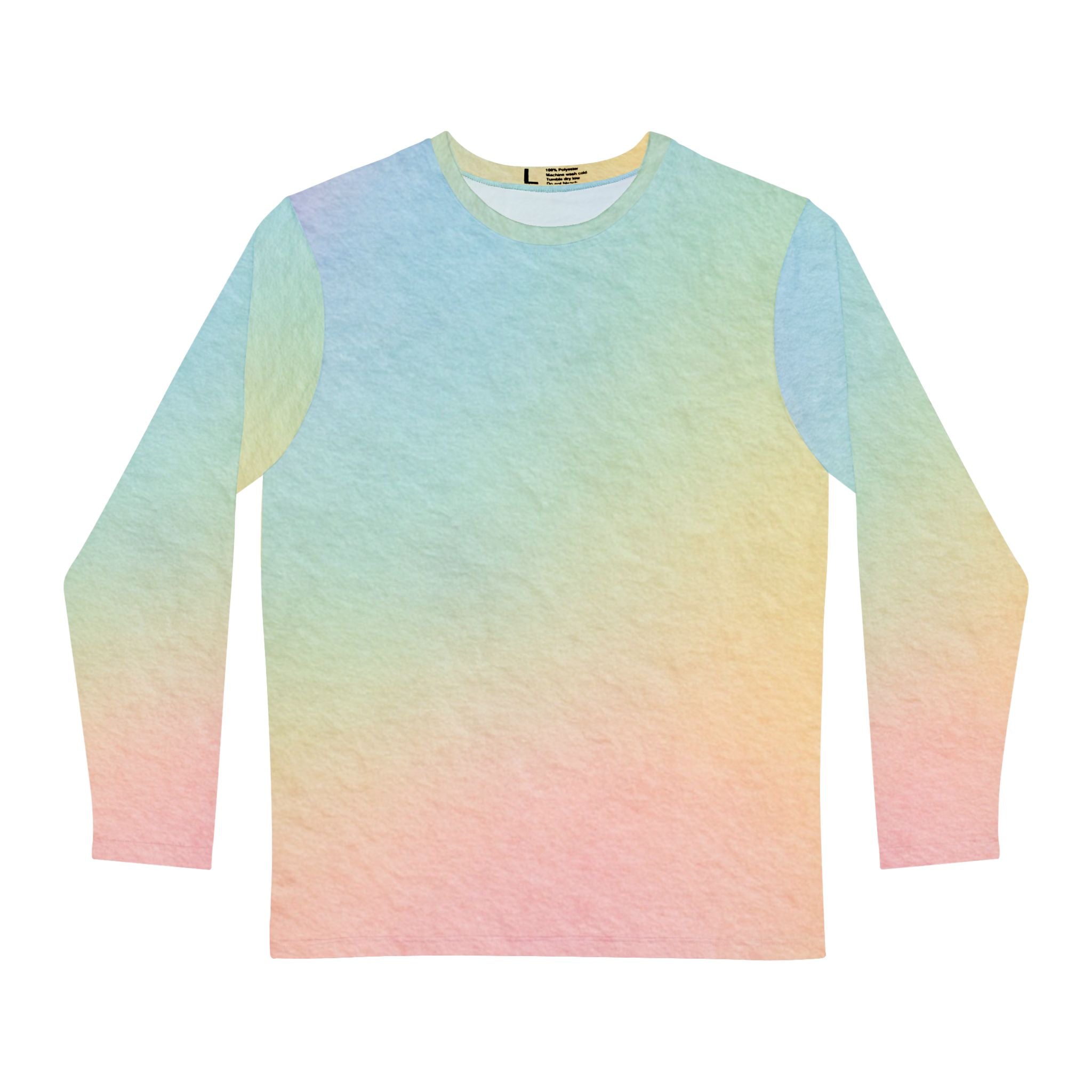 Printify Pastel Rainbow Ombre Long Sleeve Shirt 2025