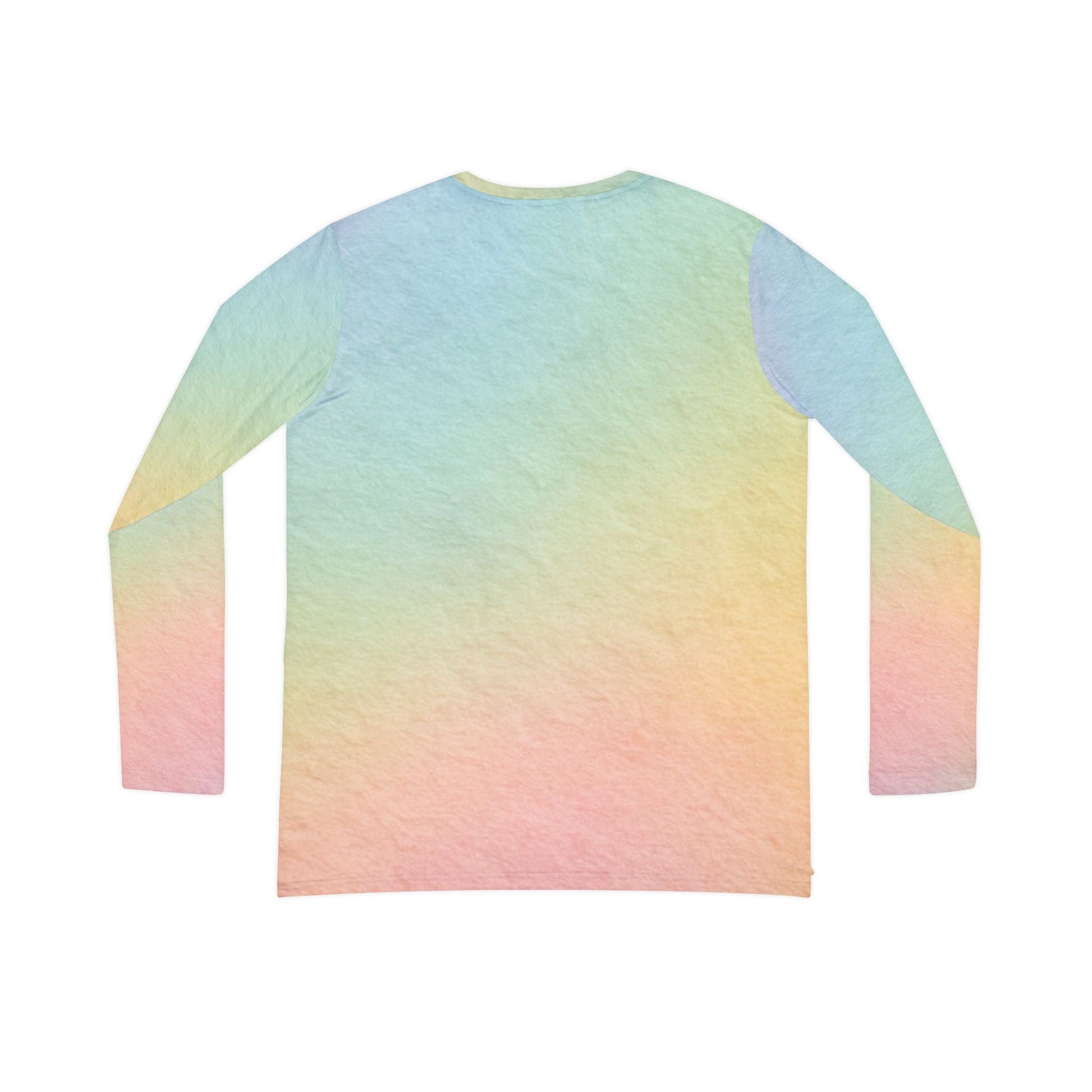 Pastel Rainbow Ombre Long Sleeve V-Neck Shirt, Artsulli - Art is Long, Life is Short, All Over Prints, , , , , , , 