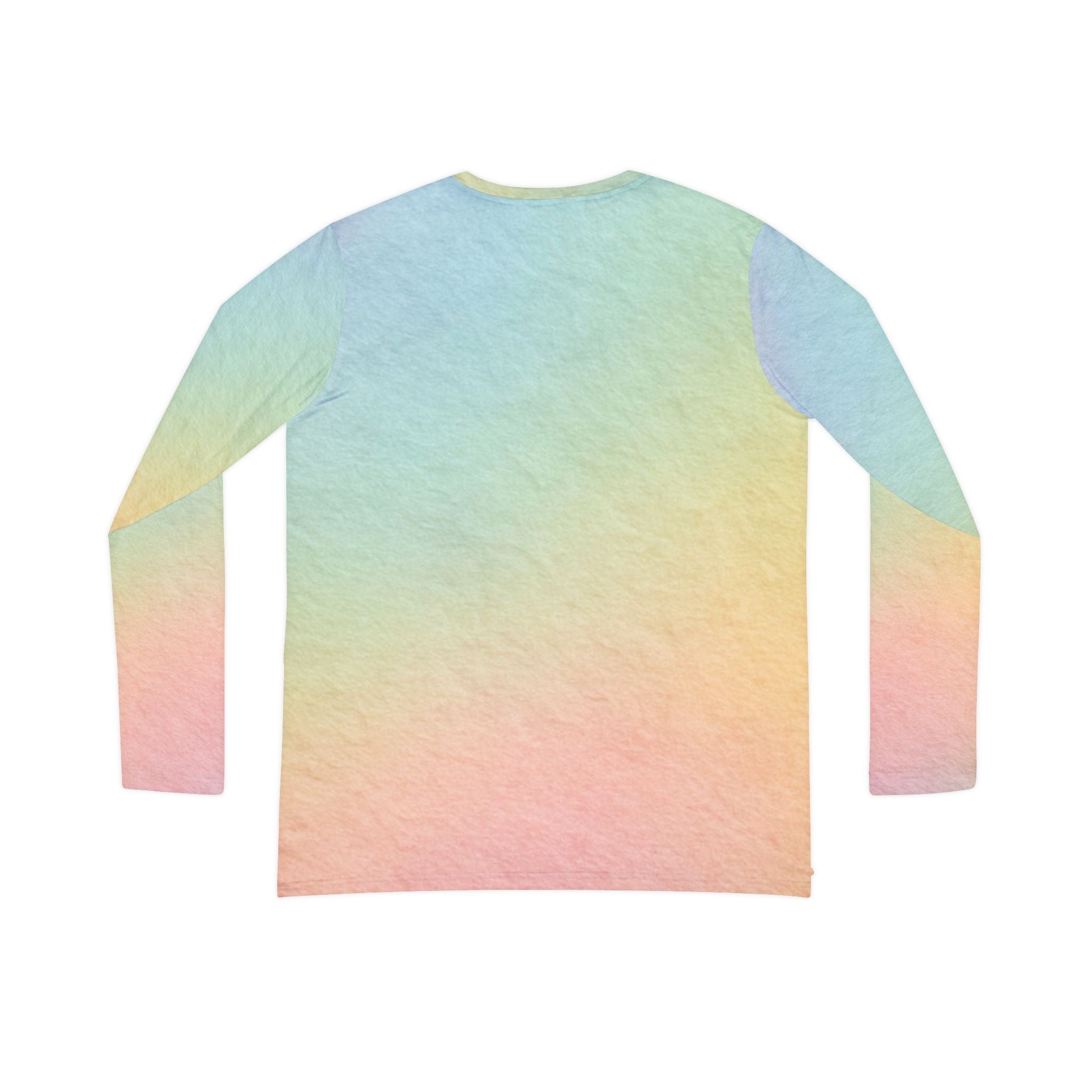 Pastel Rainbow Ombre Long Sleeve V-Neck Shirt, Artsulli - Art is Long, Life is Short, All Over Prints, , , , , , , 