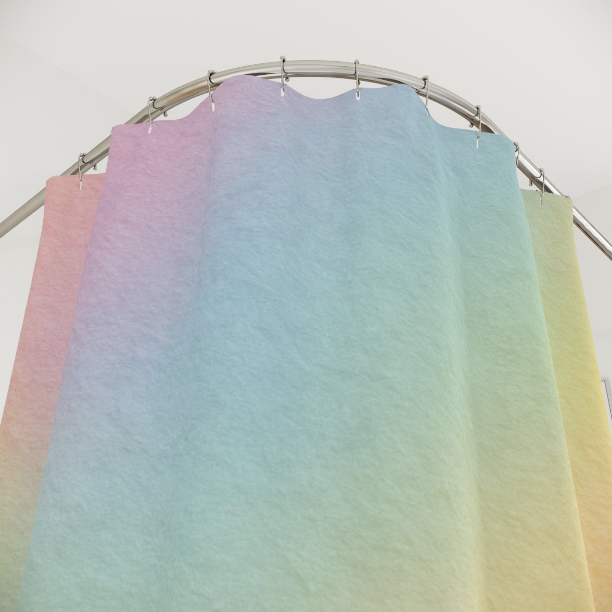 Pastel Rainbow Polyester Shower Curtain, Artsulli - Art is Long, Life is Short, Home Decor, , , , , , , 
