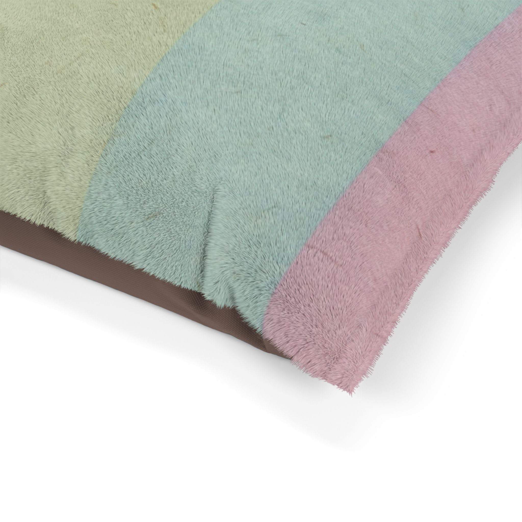 Printify Pastel Rainbow Stripe Pet Bed with Toys 2025