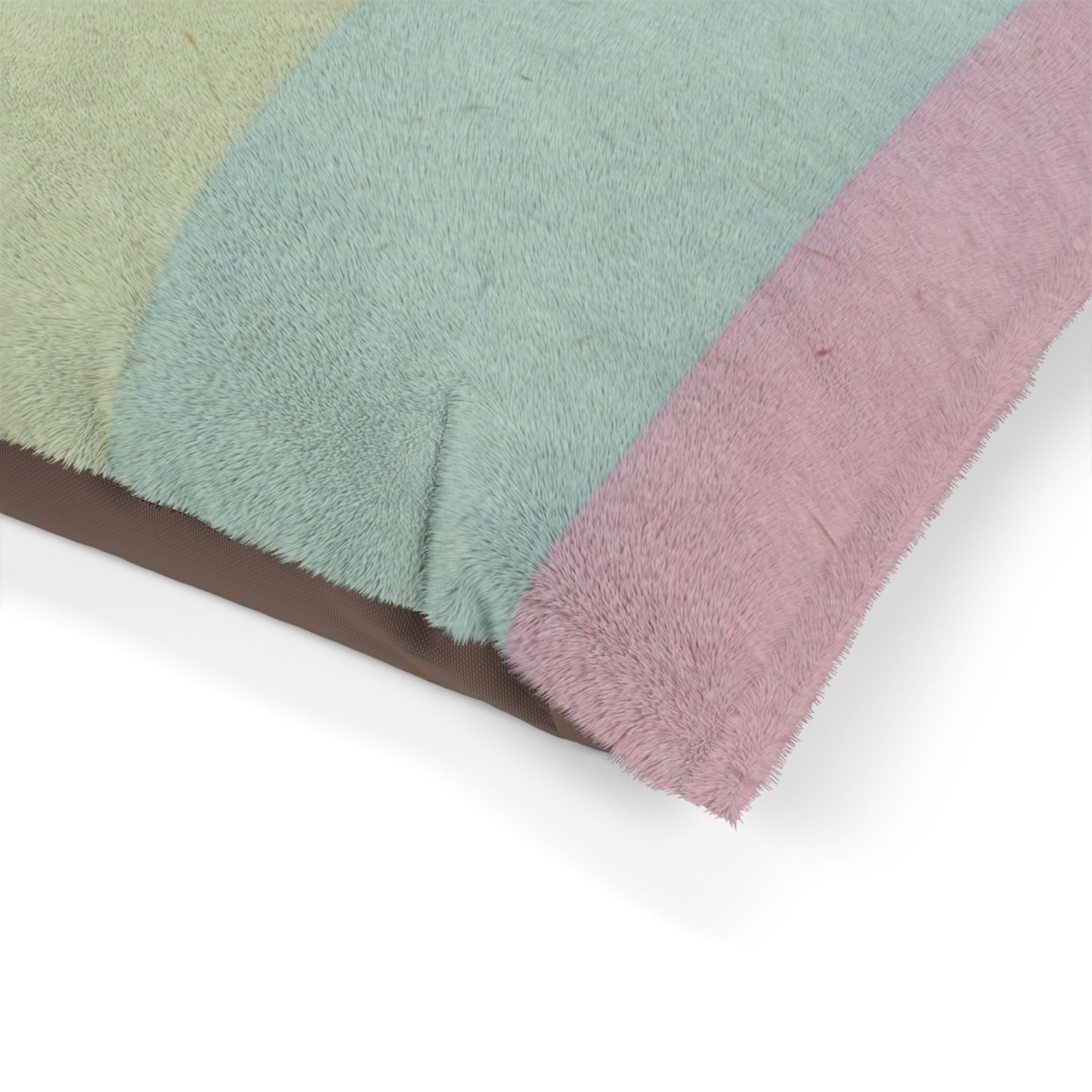 Printify Pastel Rainbow Stripe Pet Bed with Toys 2025